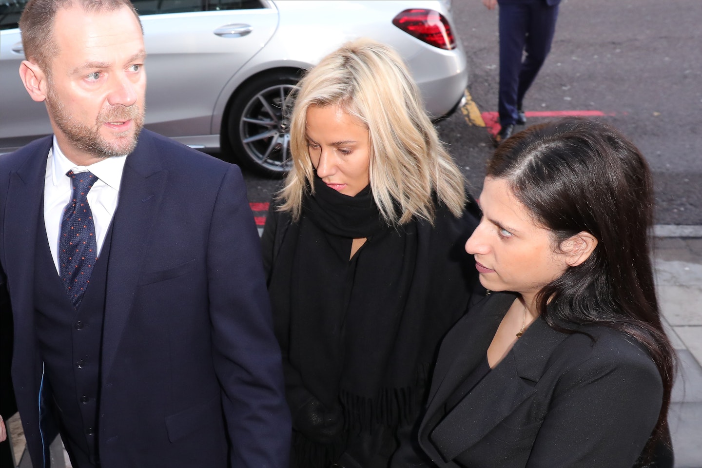 Caroline Flack leaving court on 23rd December