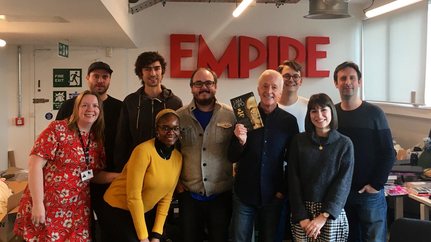 Anthony Daniels in the Empire Office for I Am C-3PO press tour