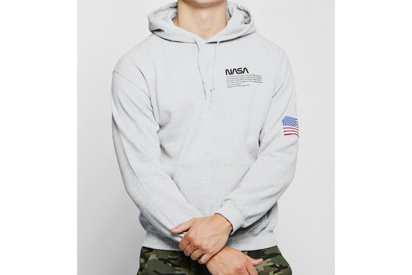 NASA Chest and Sleeve Print Hoodie, £22.50