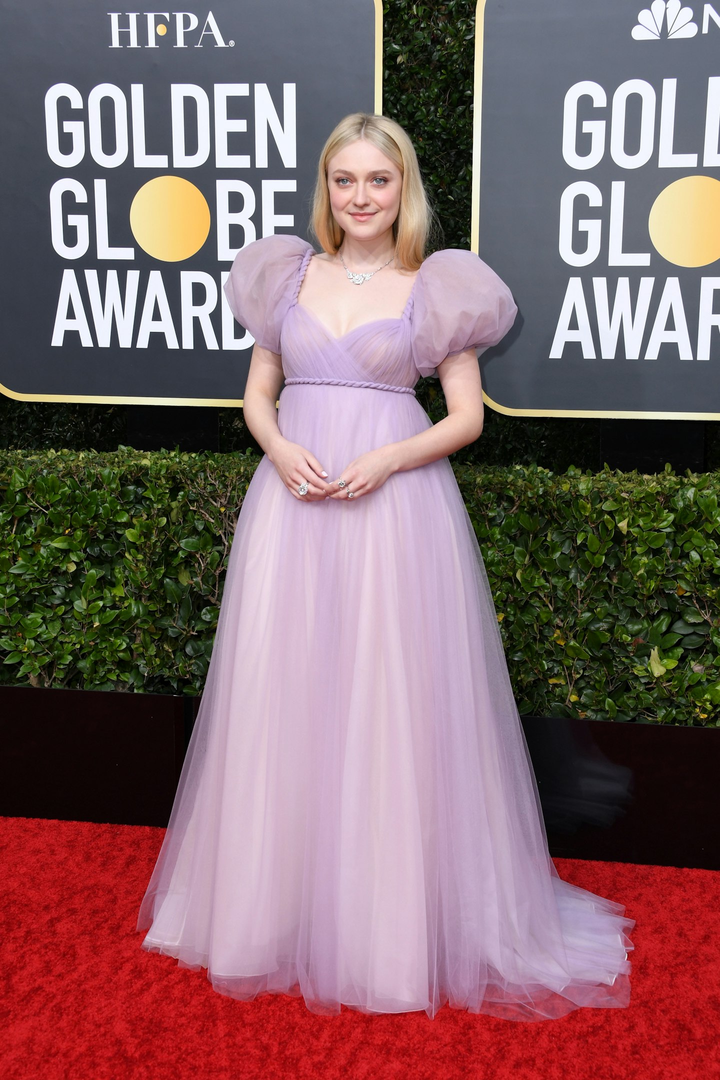 Dakota Fanning wearing Dior Couture