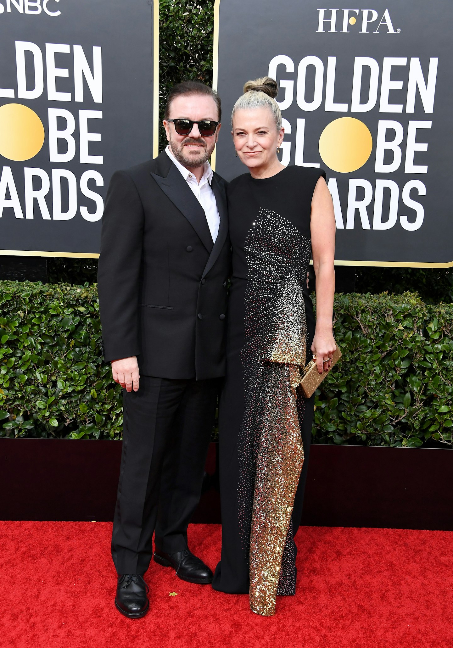 Ricky Gervais with partner Jane Fallon