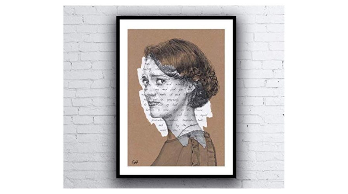Fleabag Portrait Drawing with Script