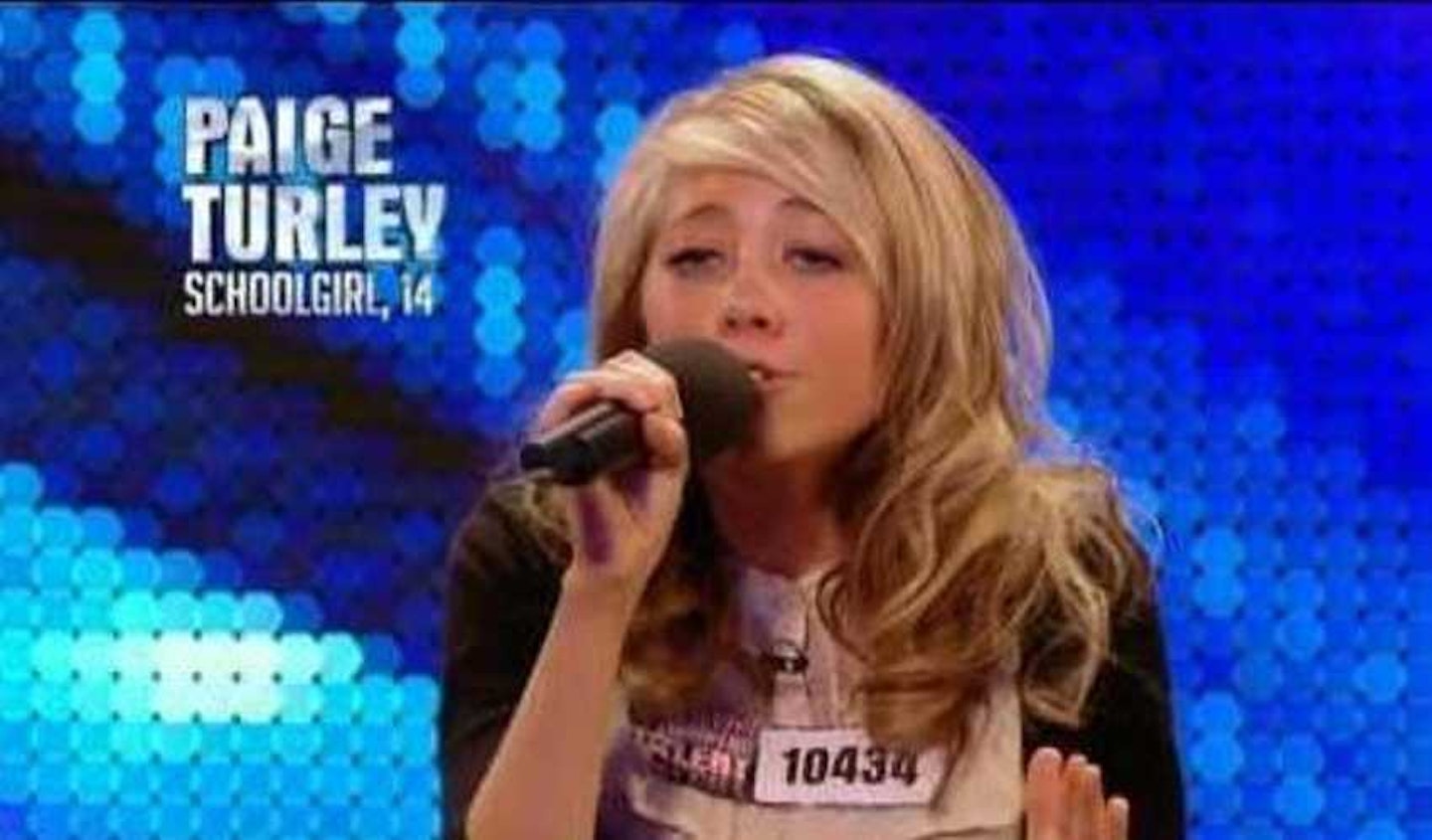 Paige Turley auditioning for Britains Got Talent