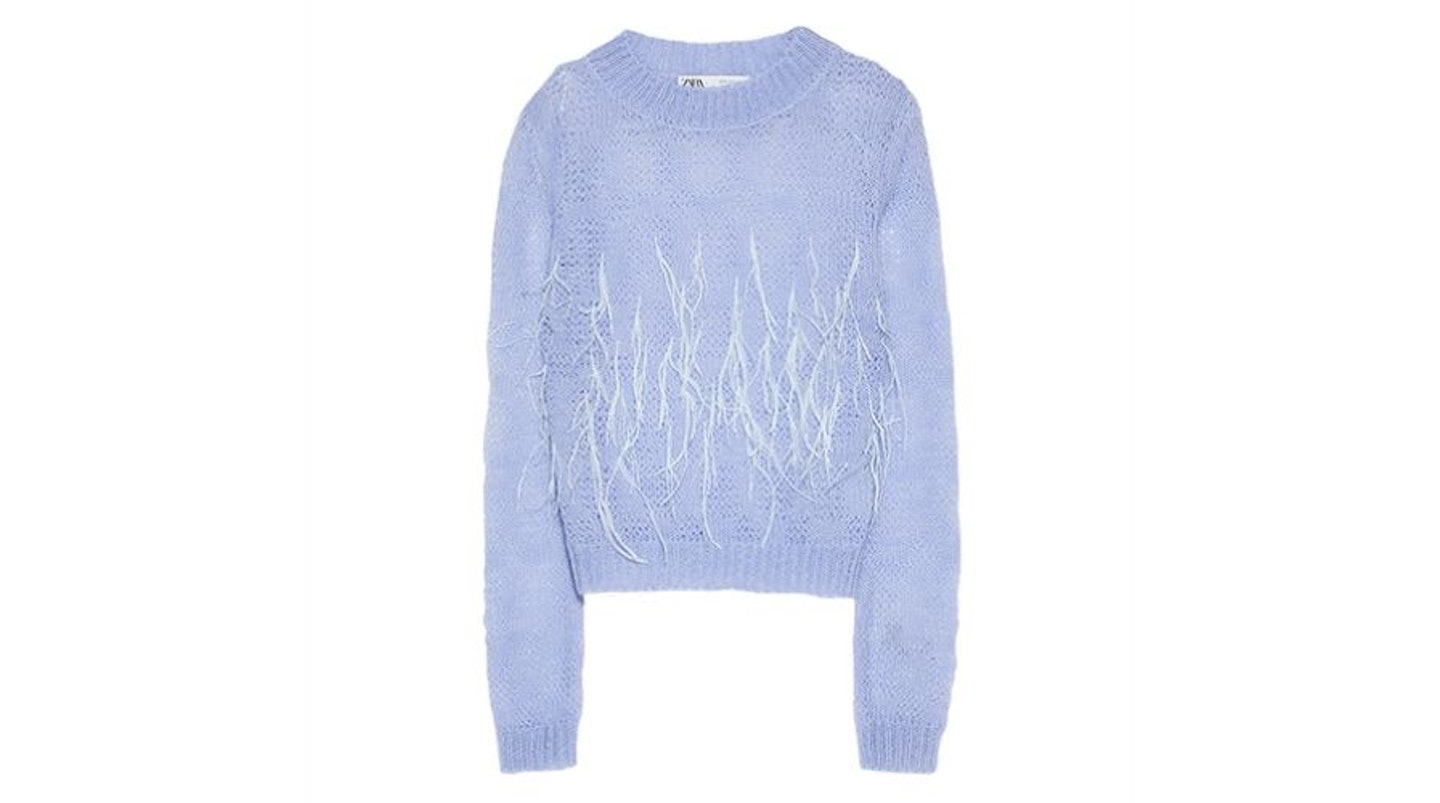 Sweater with Feather Trim, £15.99