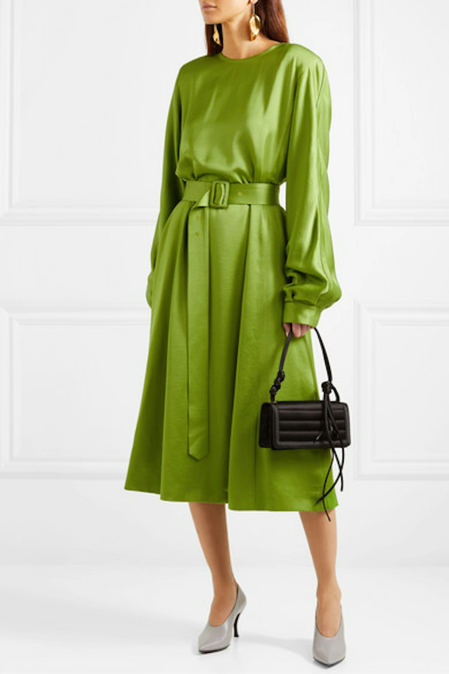 Dries Van Noten, Satin Midi Dress, WAS £715 NOW £357.50