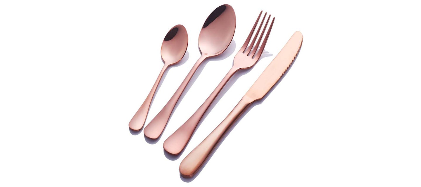 Rose Gold Stainless Steel Cutlery Set for 1