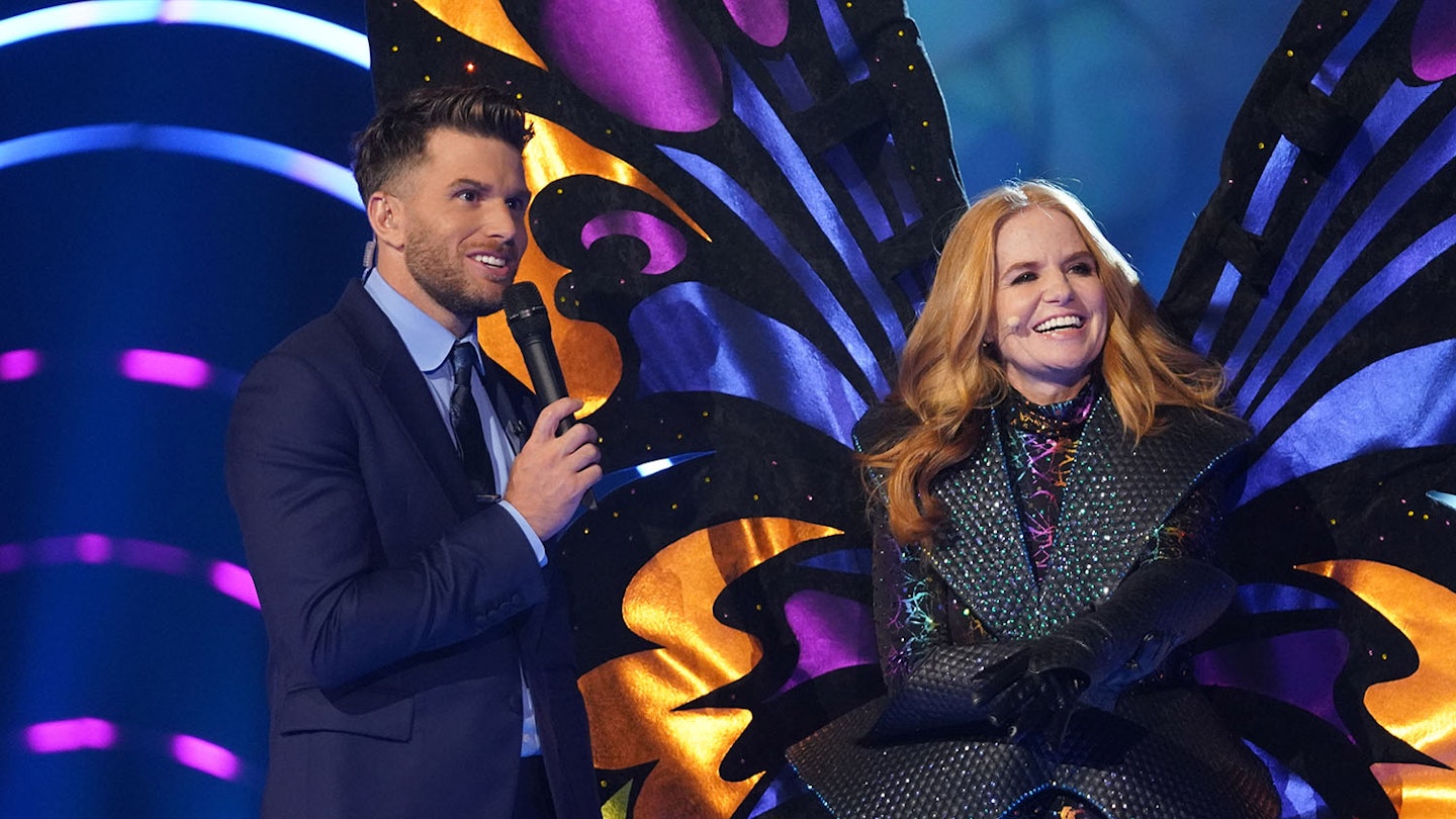 Joel Dommett and Patsy Palmer on The Masked Singer