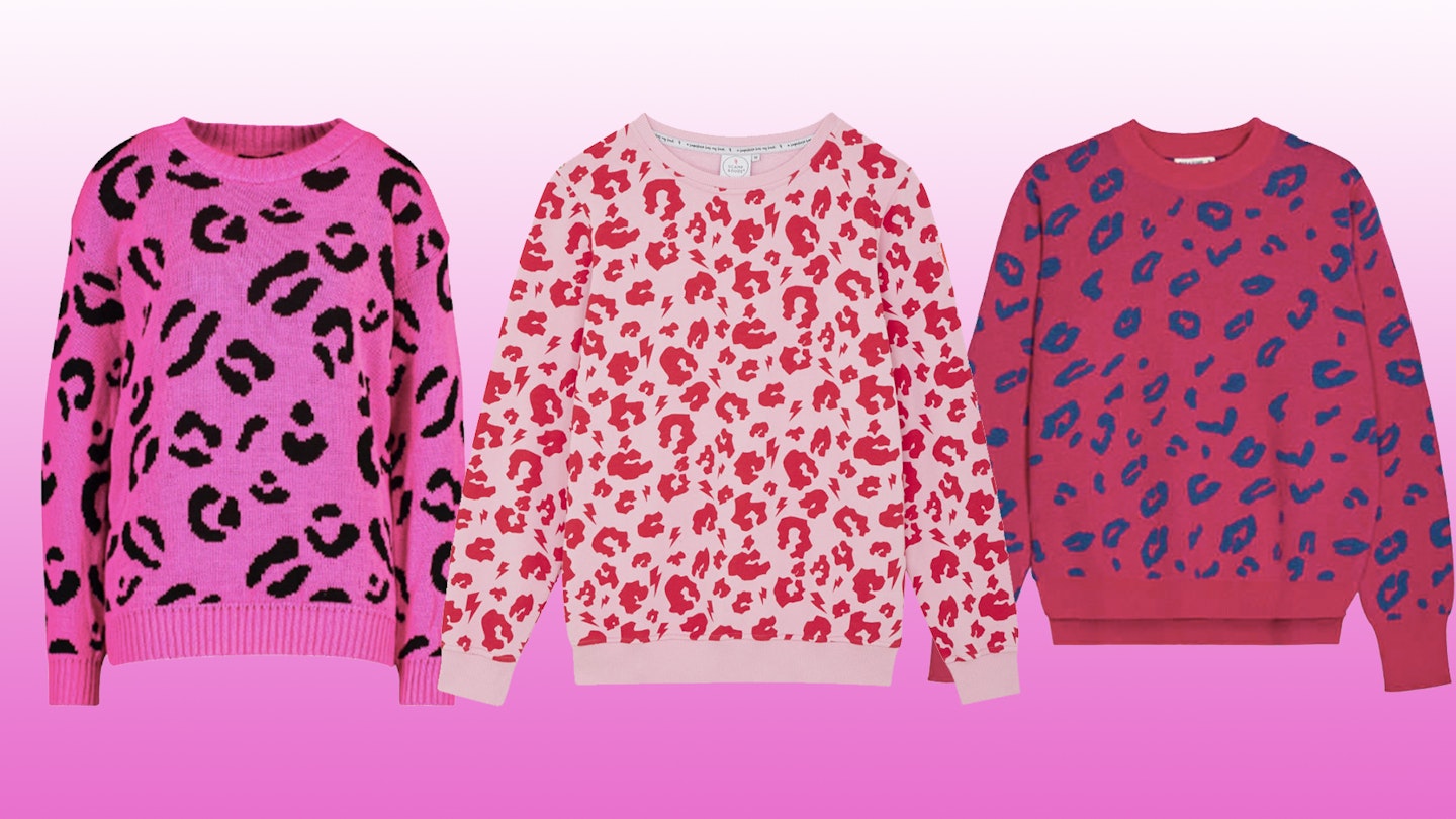 Pink leopard-print jumpers