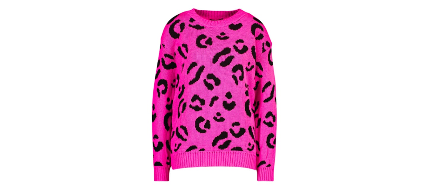 Boohoo.com Leopard Knitted Jumper, £18