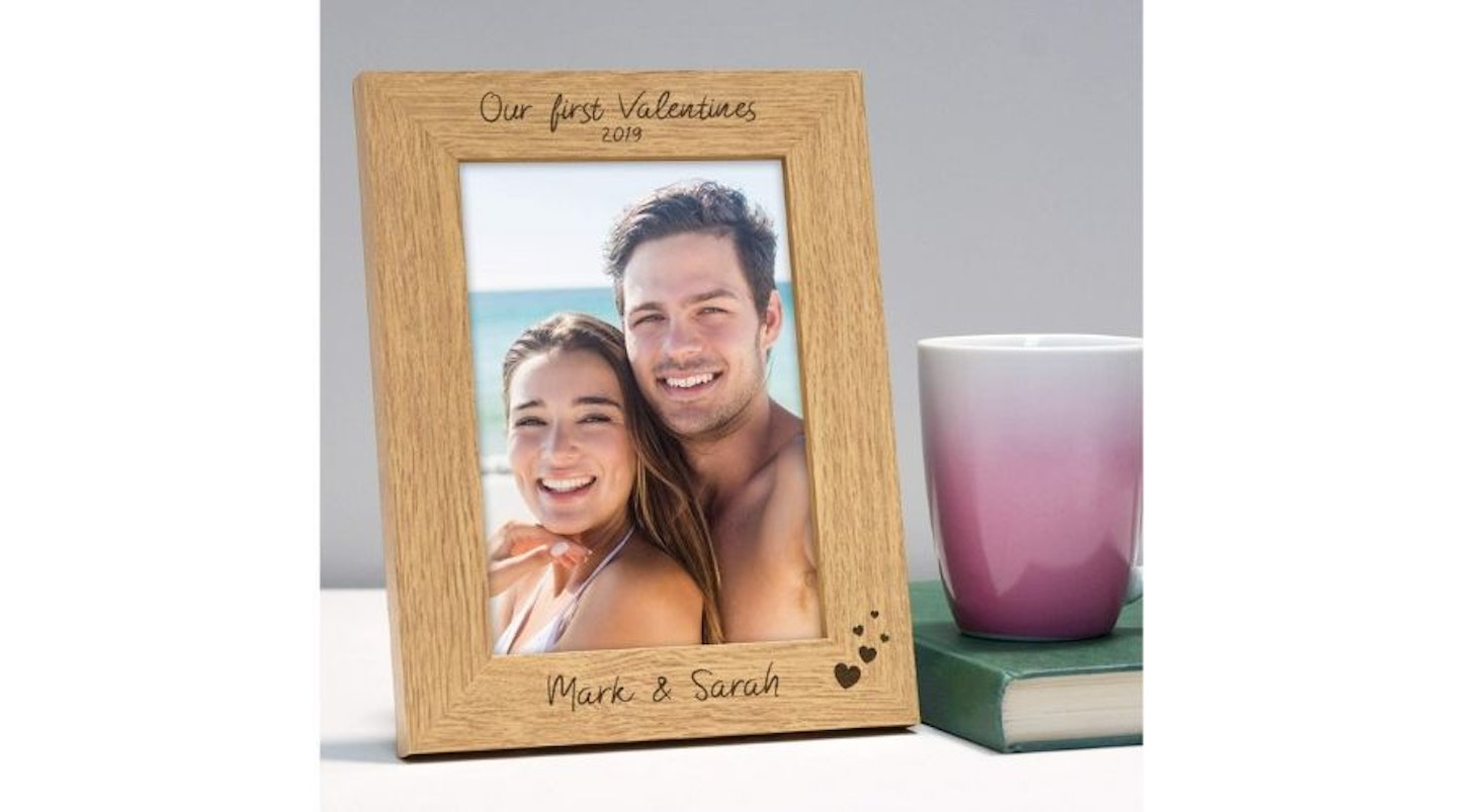 Our First Valentines PERSONALISED Engraved Photo Frame