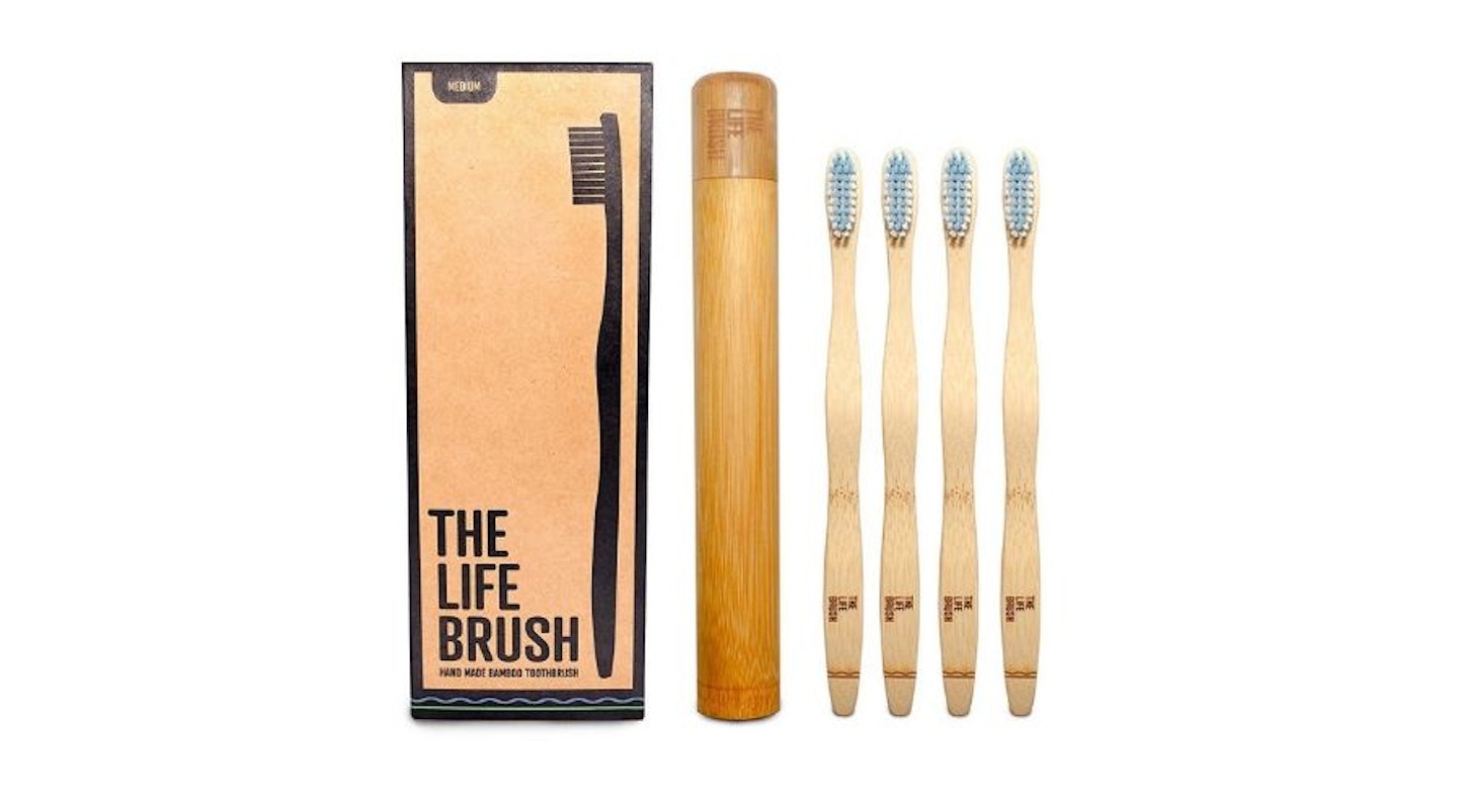 Bamboo Travel Toothbrushes and Case - u2018The Life Brushu2019
