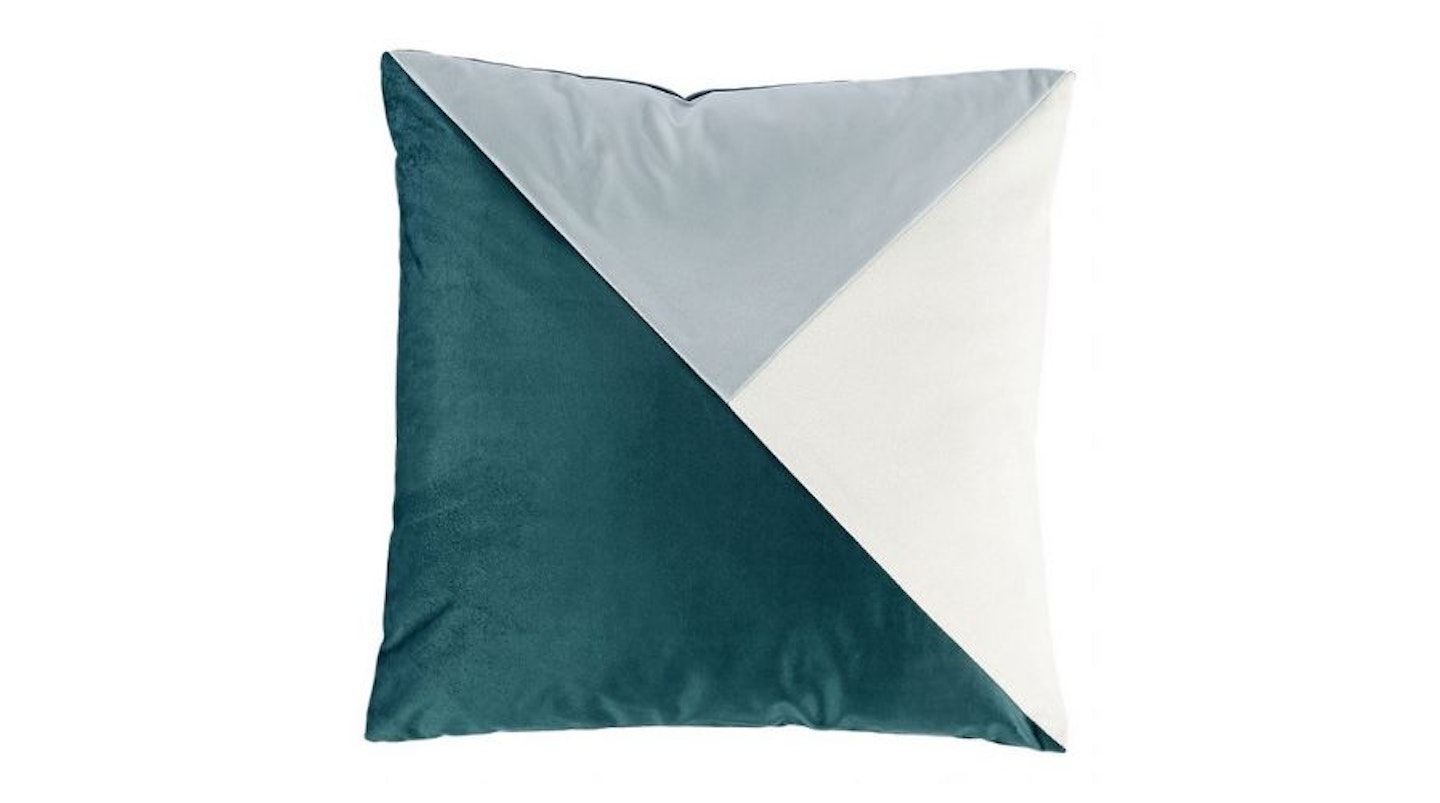 Green Geometric Cushion