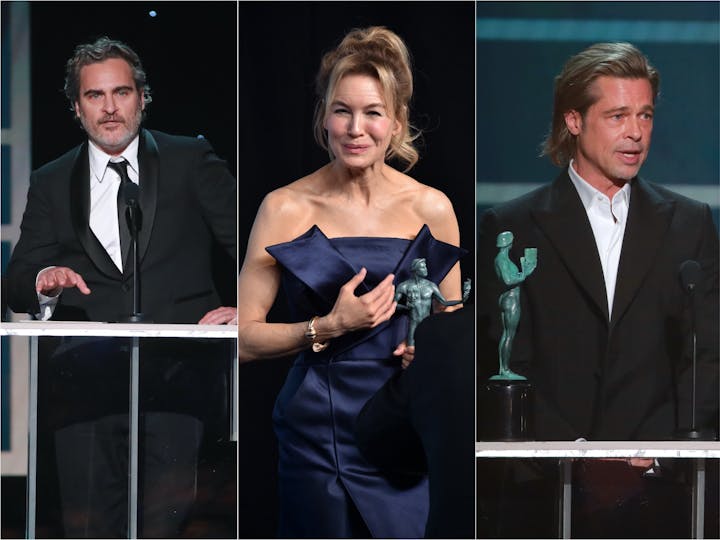 Joaquin Phoenix Renee Zellweger Brad Pitt And More Take The Screen Actors Guild Film Awards Movies Empire Joaquin Phoenix Renee Zellweger Brad Pitt And More Take The Screen Actors Guild Film Awards Movies Empire
