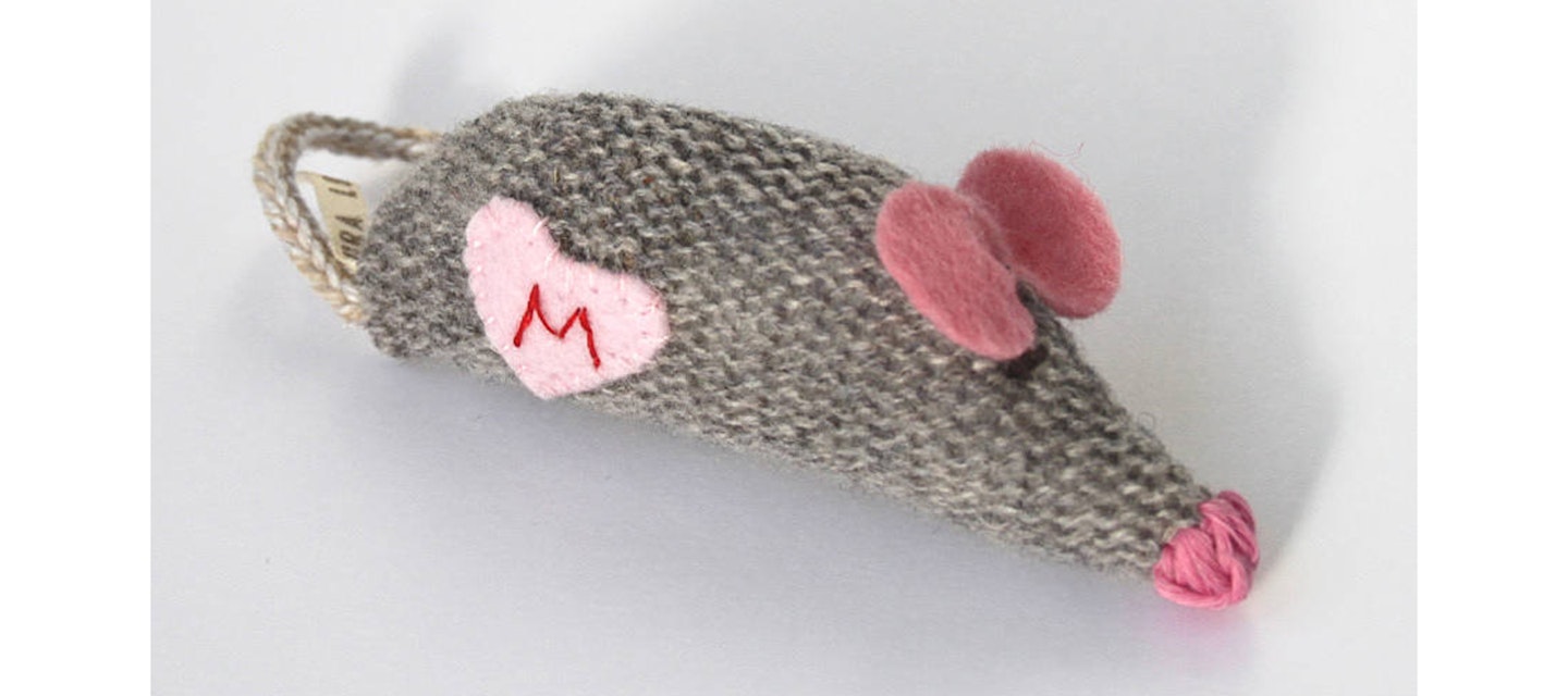 Personalised Heart Catnip Mouse