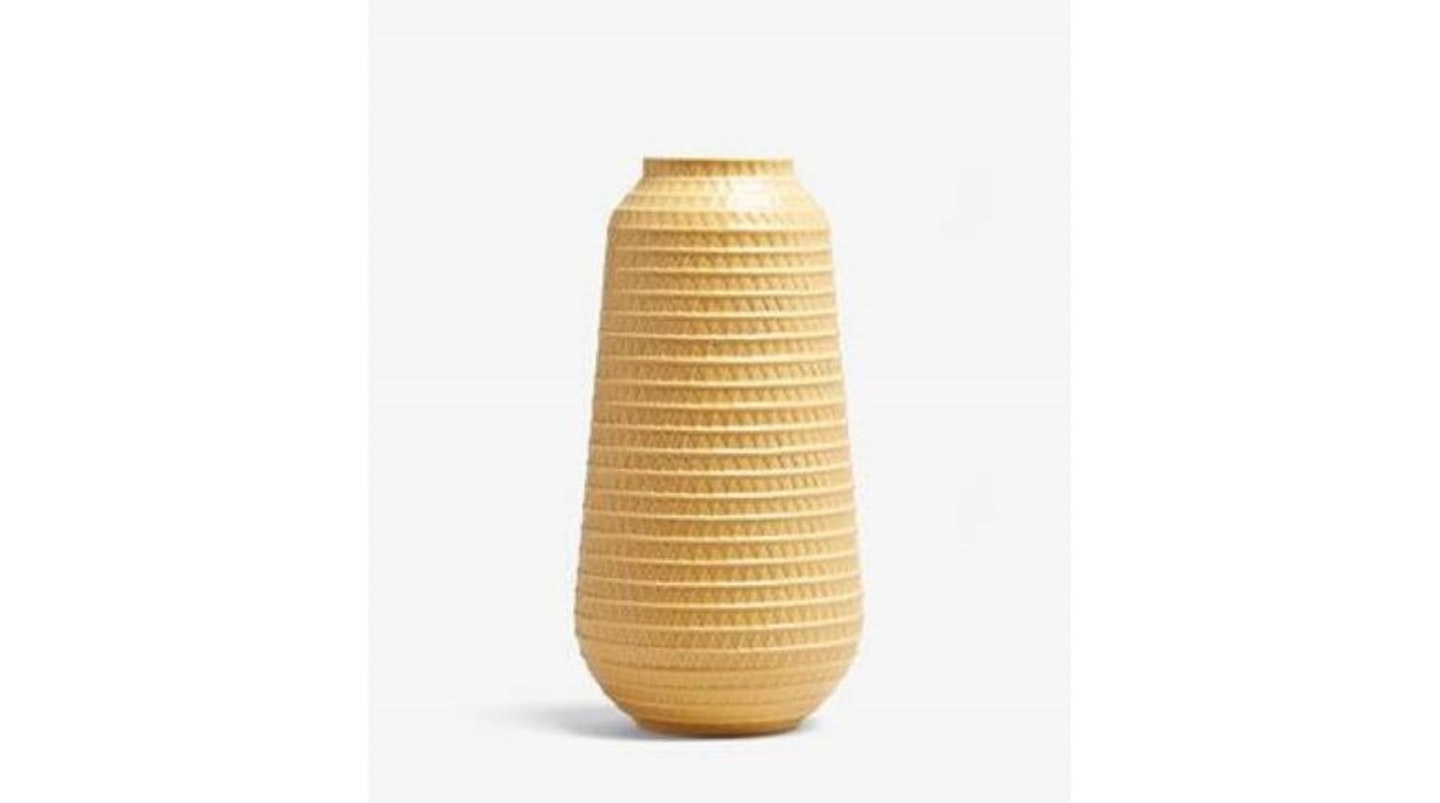 Large Embossed Ceramic Vase