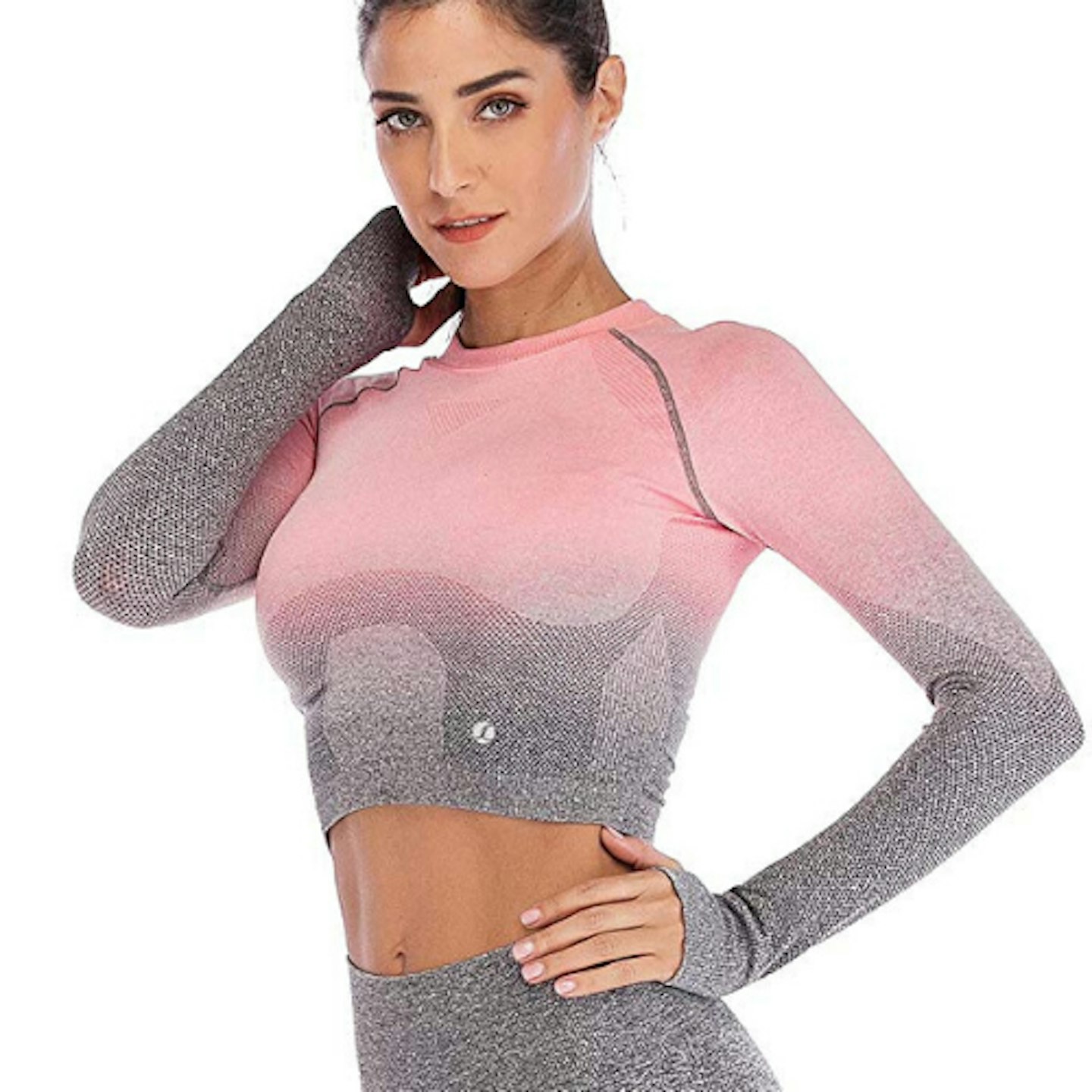 Leoyee Seamless Gradient Gym Top