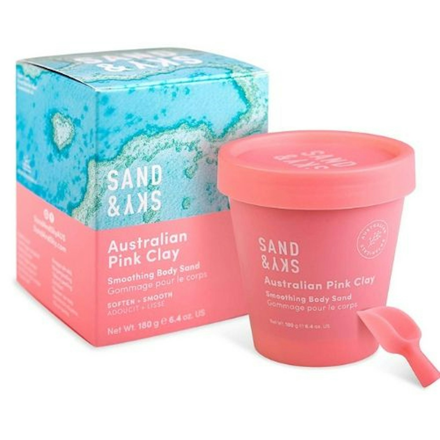 Sand & Sky Australian Pink Clay Smoothing Body Sand