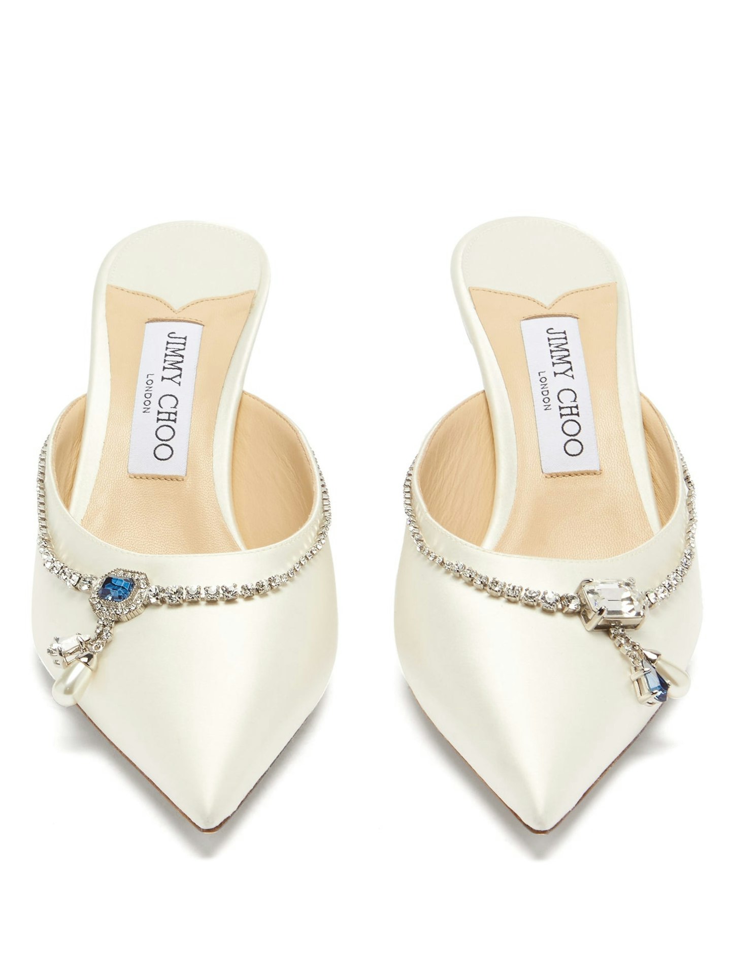 Jimmy Choo, Embellished Satin Mules, £995