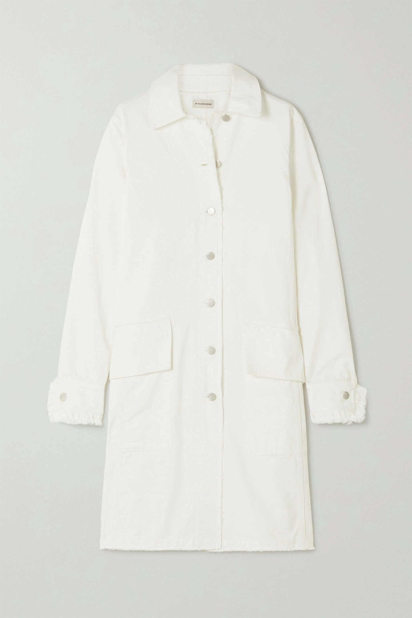 By Malene Birger + Net Sustain, Magdelena frayed organic denim coat, £255