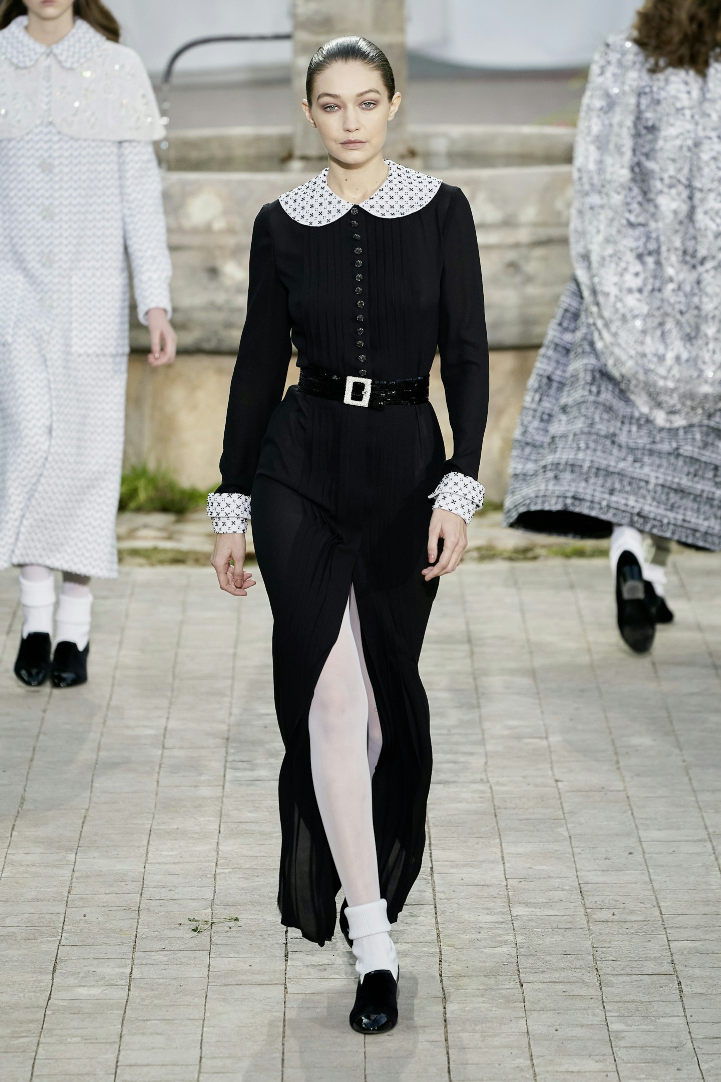 Gigi Hadid walks runway in Chanel couture