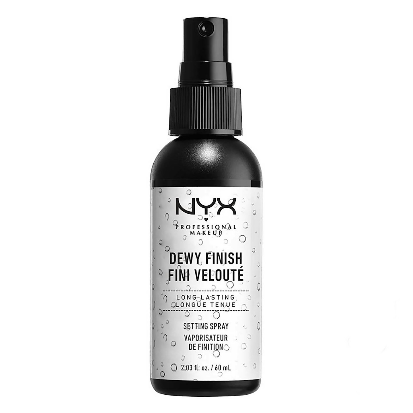 Description Help your makeup stay in place all day or night, with the NYX Professional Makeup Dewy Finish Vegan Setting Spray. The lightweight, vegan formulation is easy to apply and will keep your makeup looking fresh for as long as you need it to. The shine-free, dewy finish gives your makeup a day-long glow whilst boosting the complexion with a quick burst of hydration. Foundation and contour will not fade or budge and oily patches become a thing of the past. The must-have setting spray will become an invaluable addition to your makeup collection and ensure you always look perfect, no matter what the day throws at you.  Cruelty-free and suitable for vegans.   Product Details Brand: NYX Professional Makeup Directions: Spray directly over face after applying makeup.  Ingredients: Water / Aqua / Eau, Alcohol, Propylene Glycol, PVP, Phenoxyethanol, Disodium EDTA, Niacinamide.  Volume: 60ml NYX Professional Makeup Setting Spray, £5.60