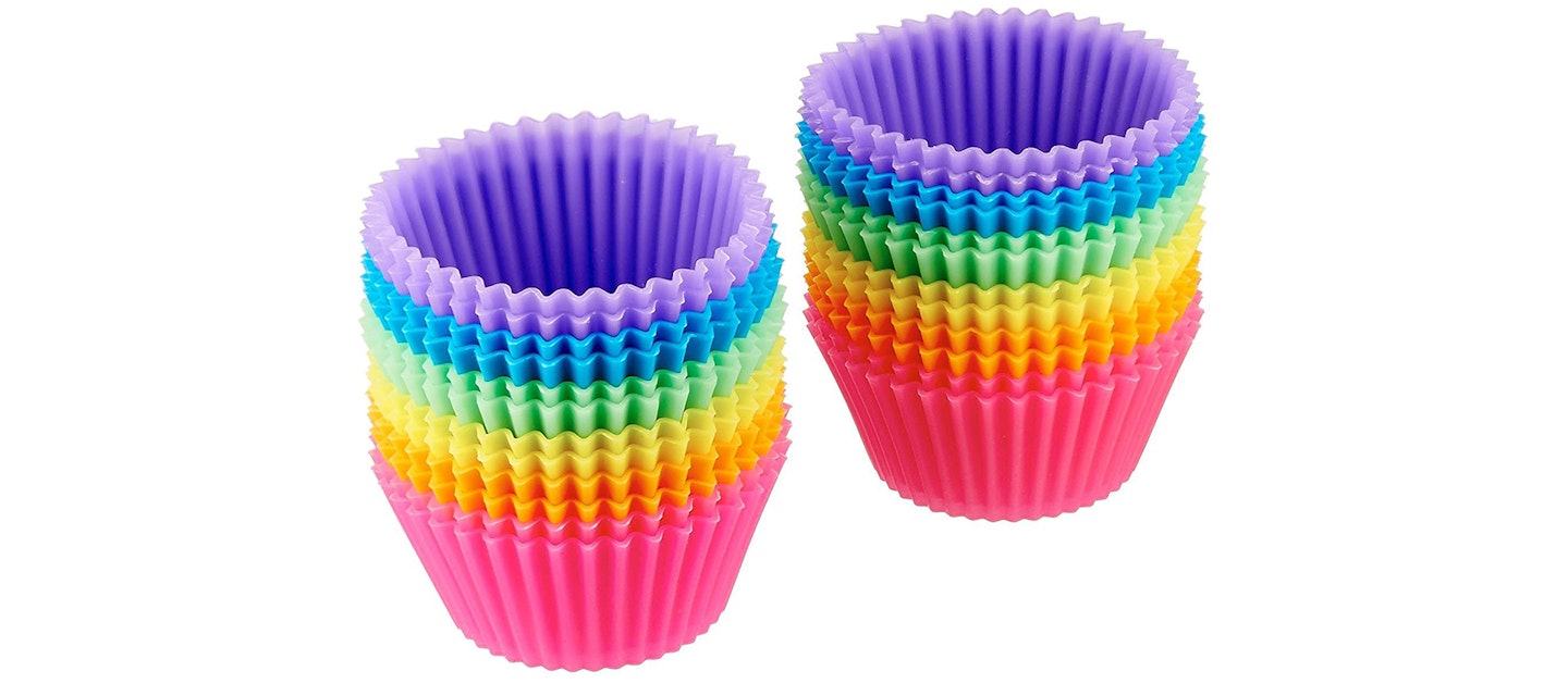 AmazonBasics Reusable Silicone Baking Cups, Pack of 24