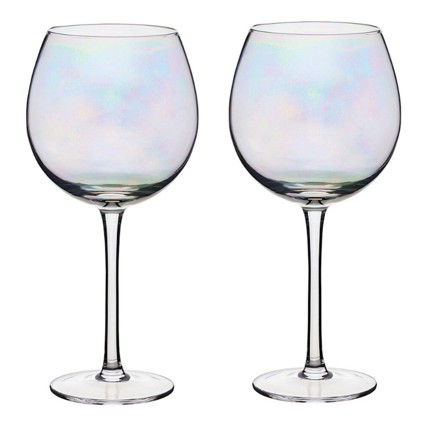 Rainbow Pearl Balloon Gin Glasses