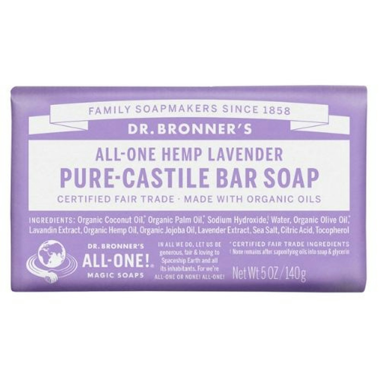 Dr Bronners Lavendar Bar Soap