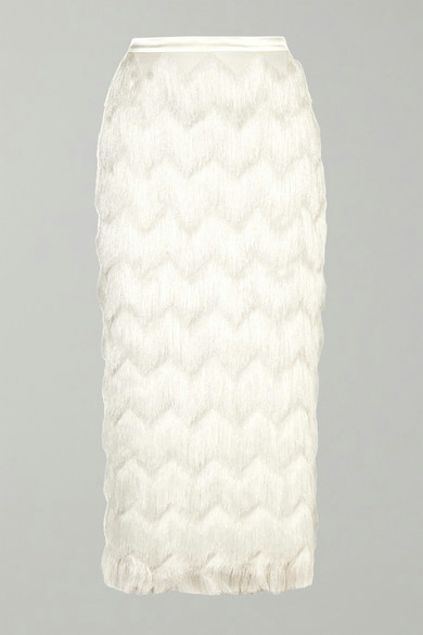 Halfpenny, Fringed Satin Skirt, £1,300 at Net-a-Porter