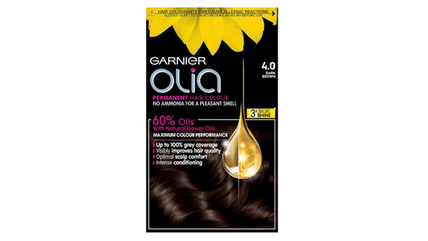 Garnier Olia Dark Brown Hair Dye Permanent 4.0 Dark Brown