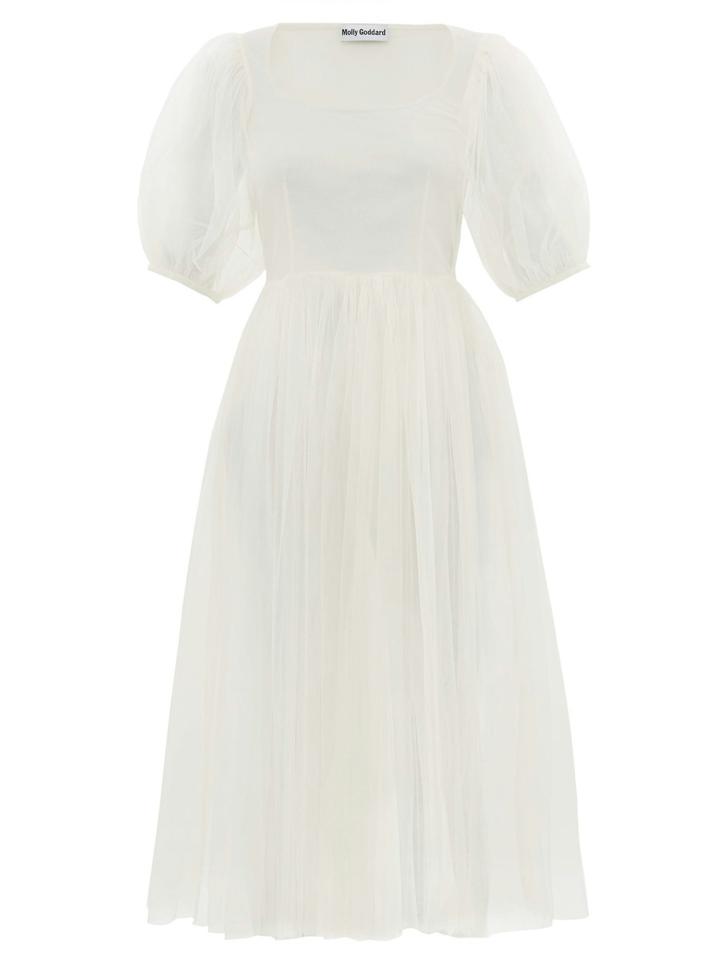 Molly Goddard, Puff Sleeve Tulle Midi Dress, £900