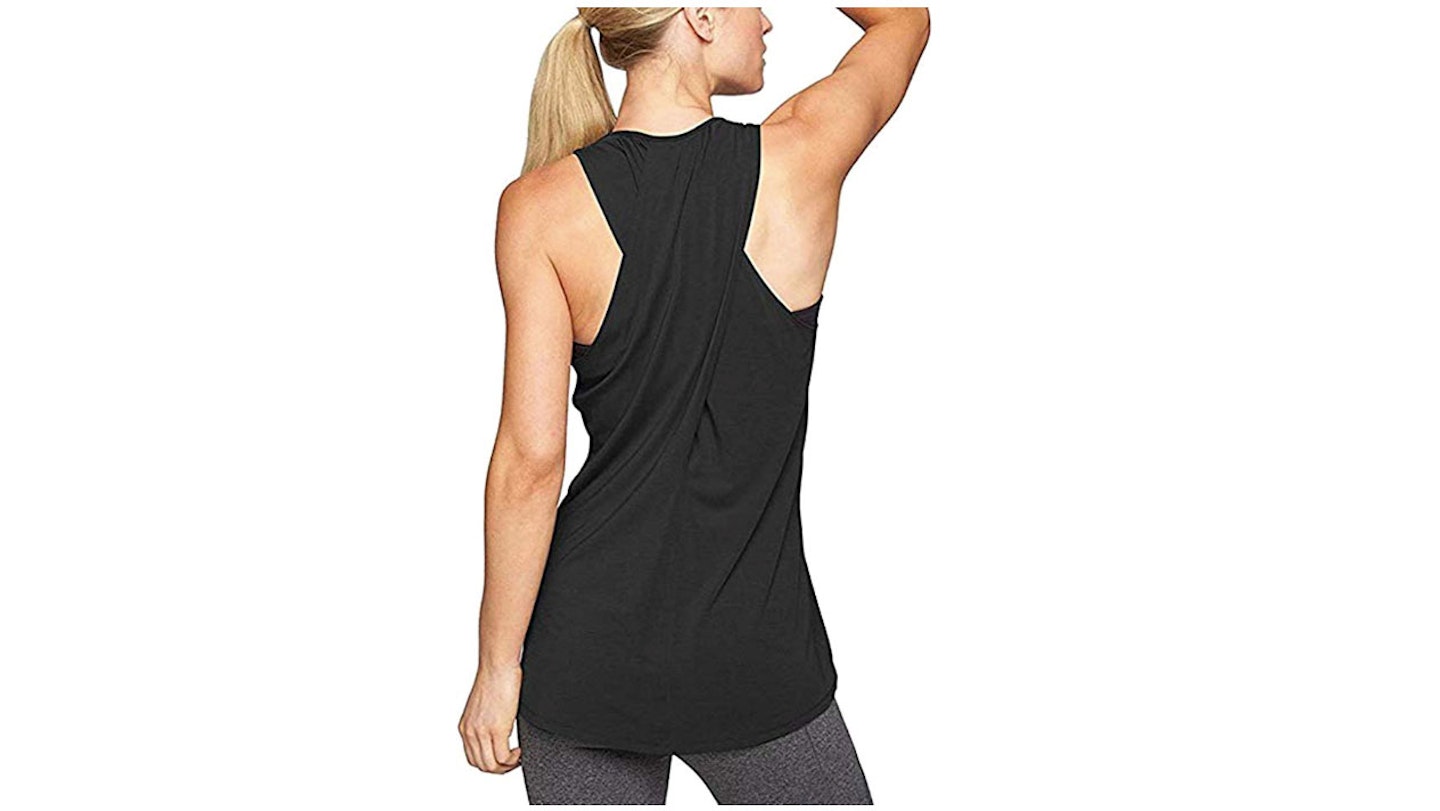 Aibrou Women's Active Wear Top, Cross Back Workout Fitness Sports Yoga Tank Shirt