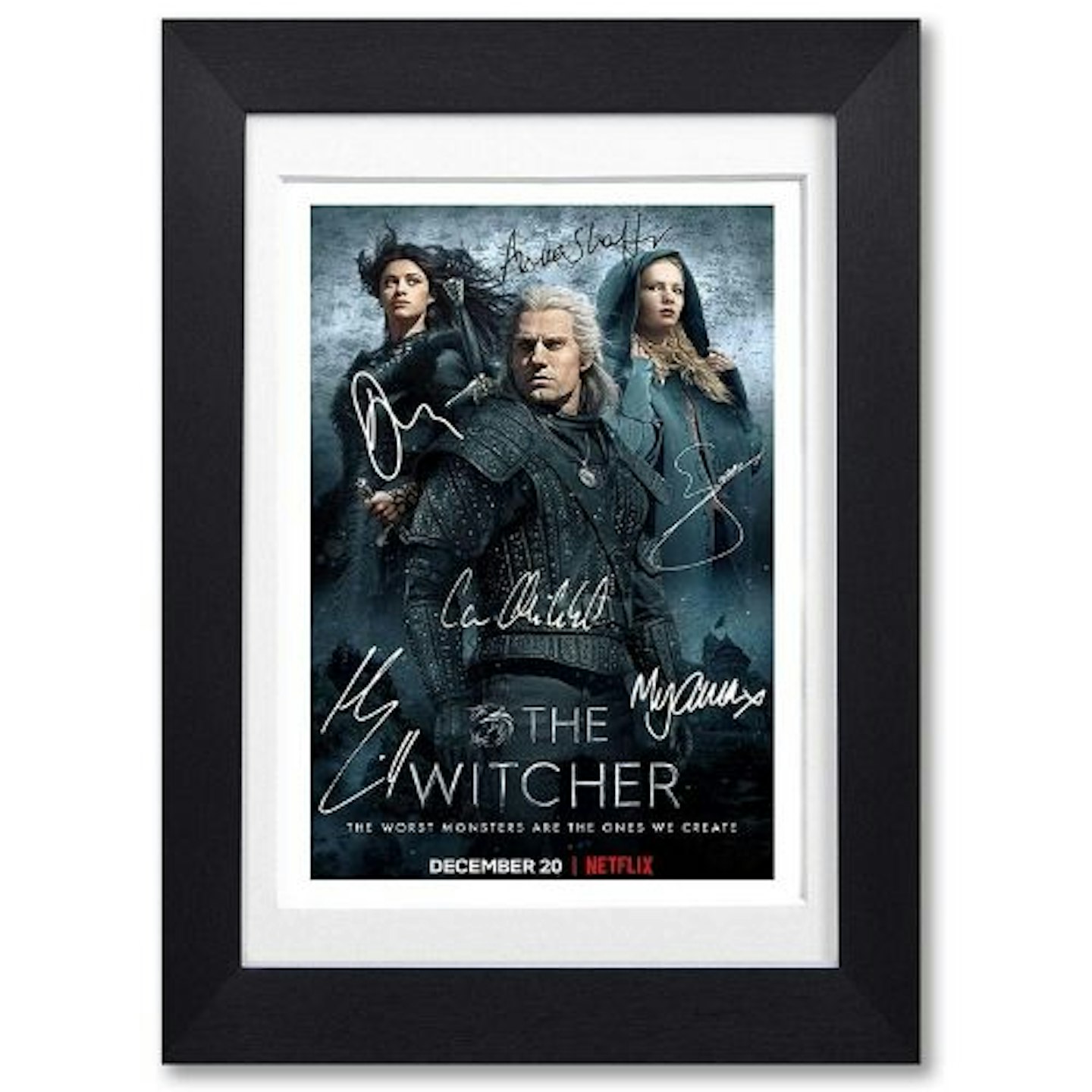 The Witcher Cast Signed Autograph A4 Poster