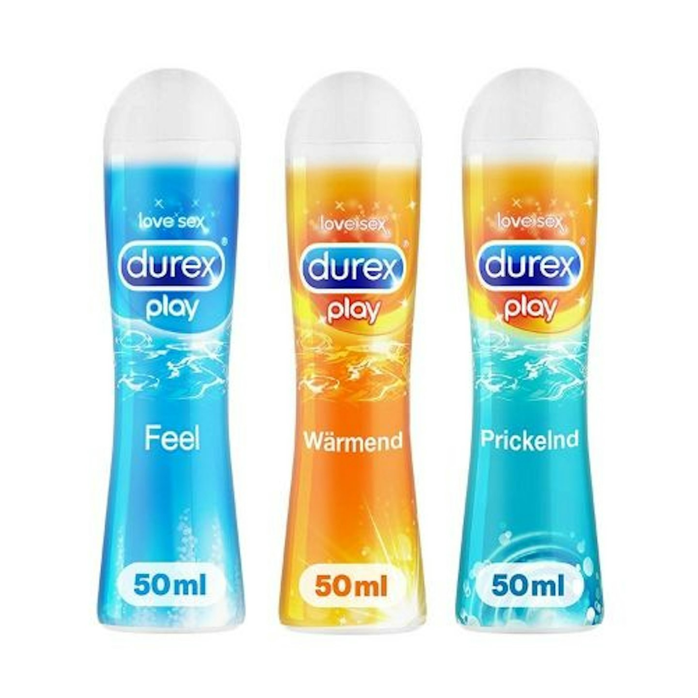 Pack of 3 Durex Play Feel/Tingle/Warming Lubricants
