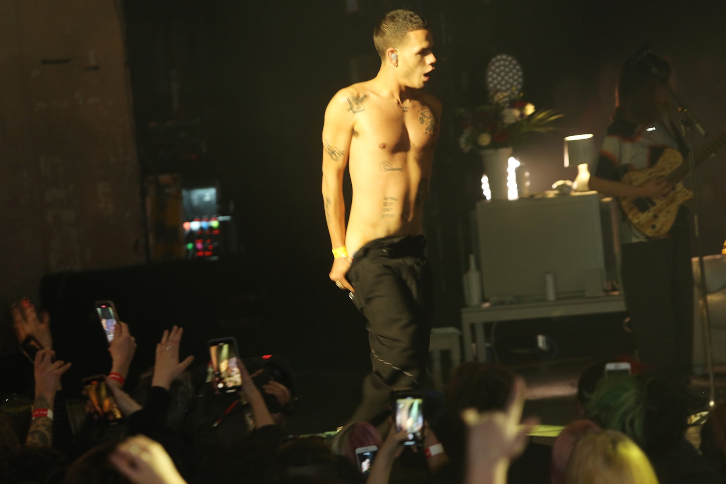 Slowthai on stage at the NME awards 2020