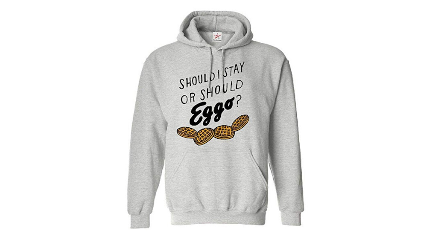 Should I Stay or Should I EGGO Printed Hoodie