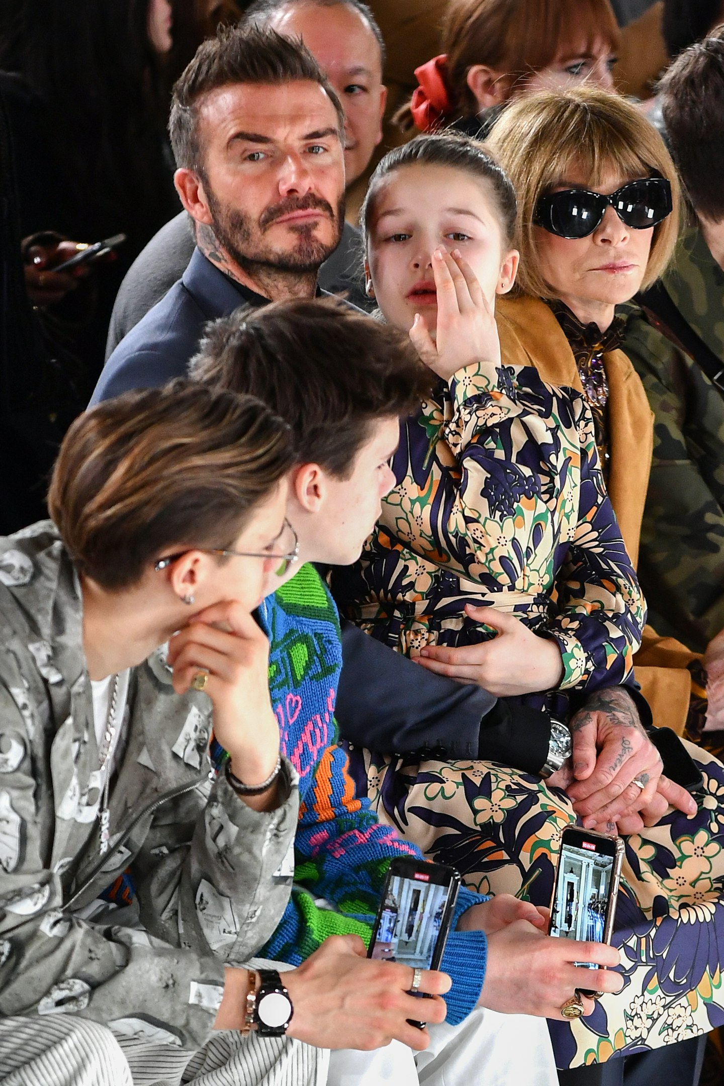 david beckham anna wintour victoria beckham show