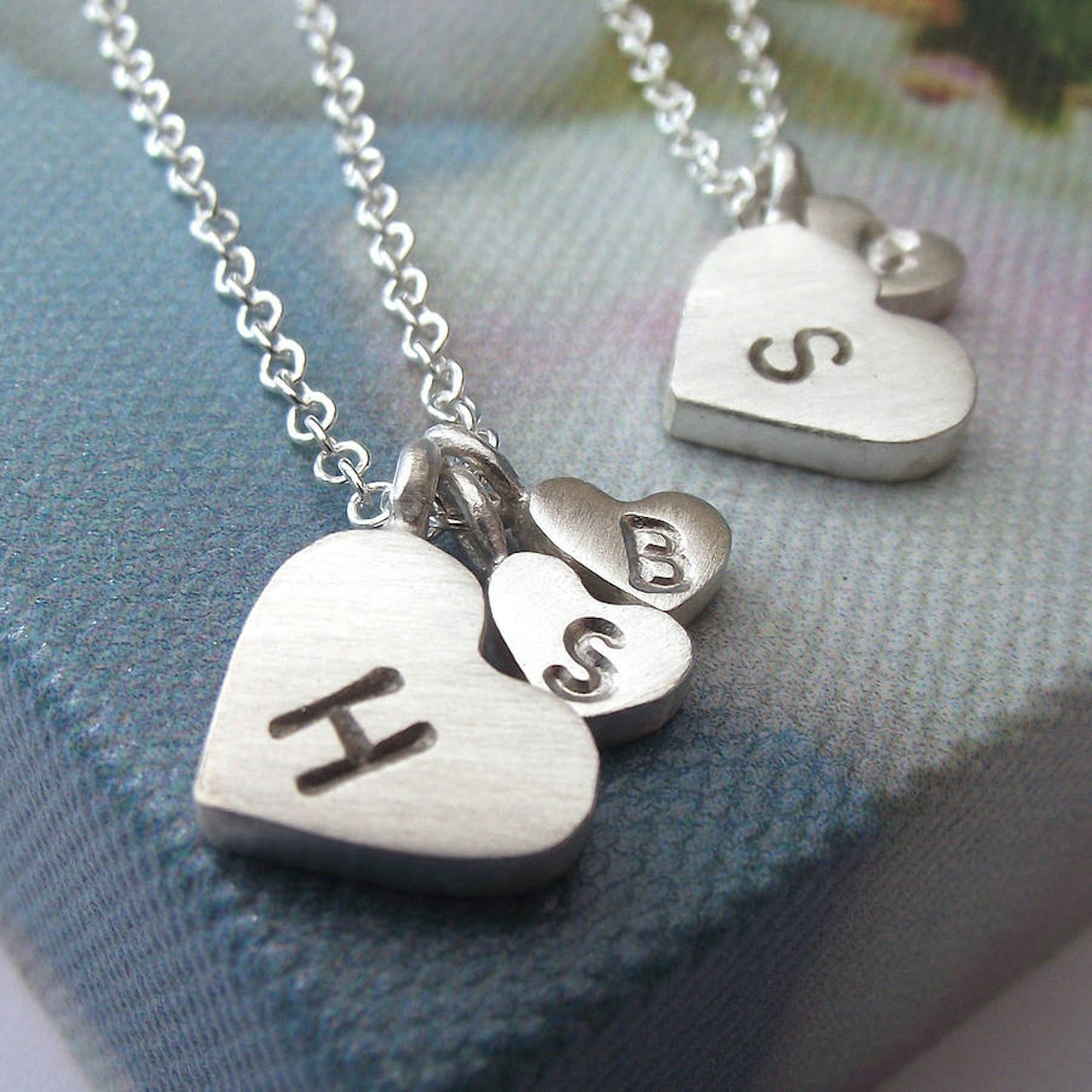 Mother And Child Silver Initial Necklace