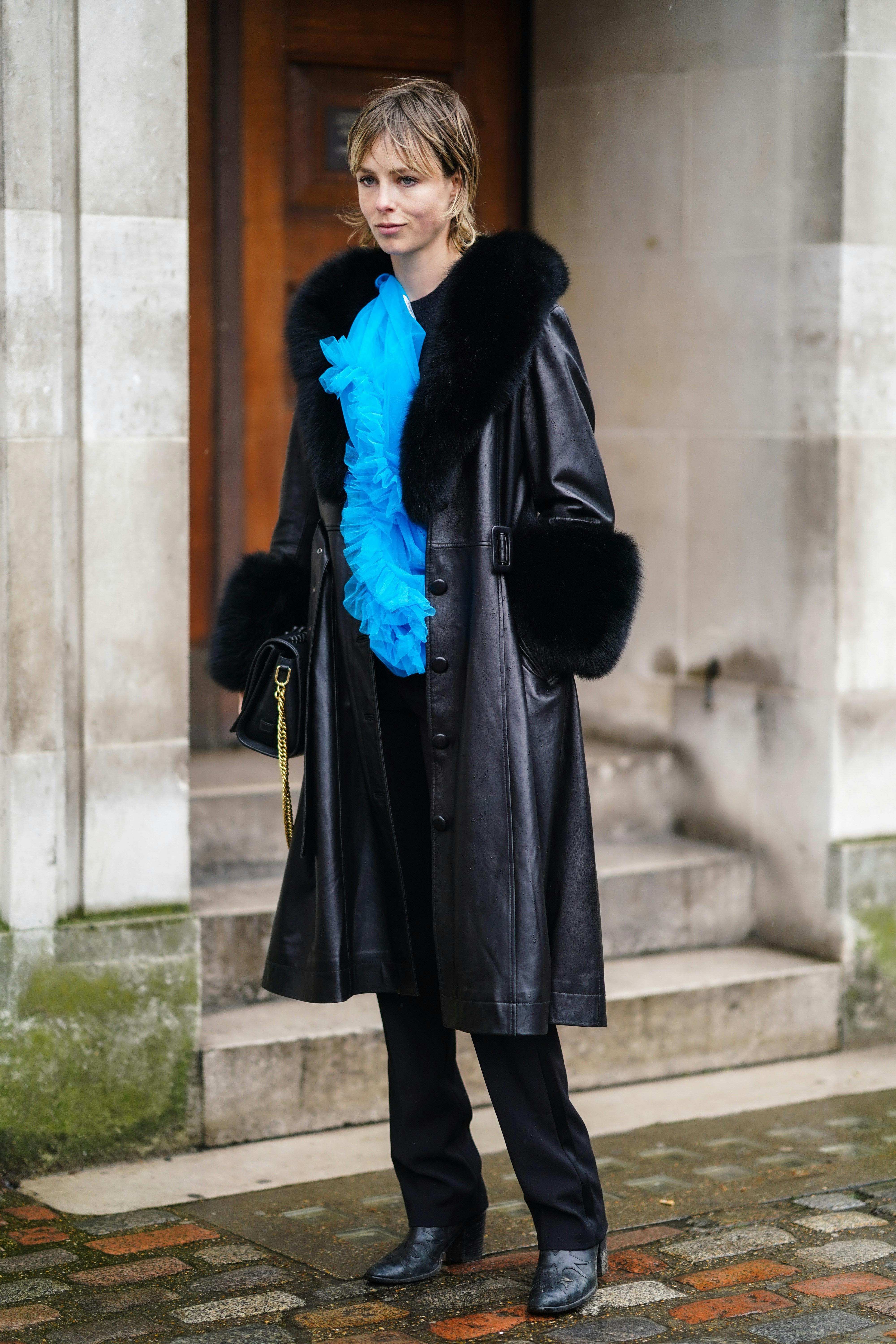 Saks potts blue sales fur coat