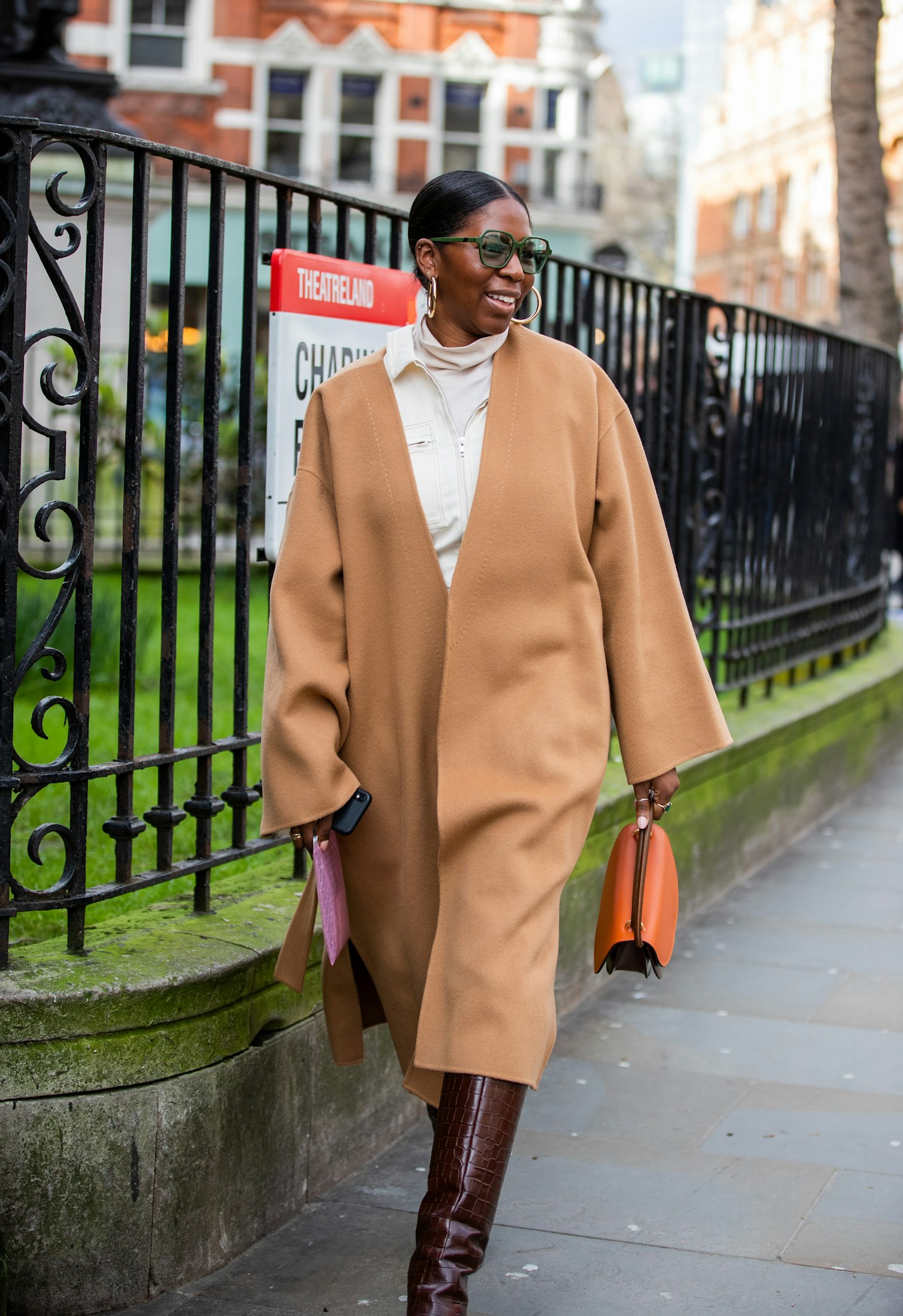 beige street style 