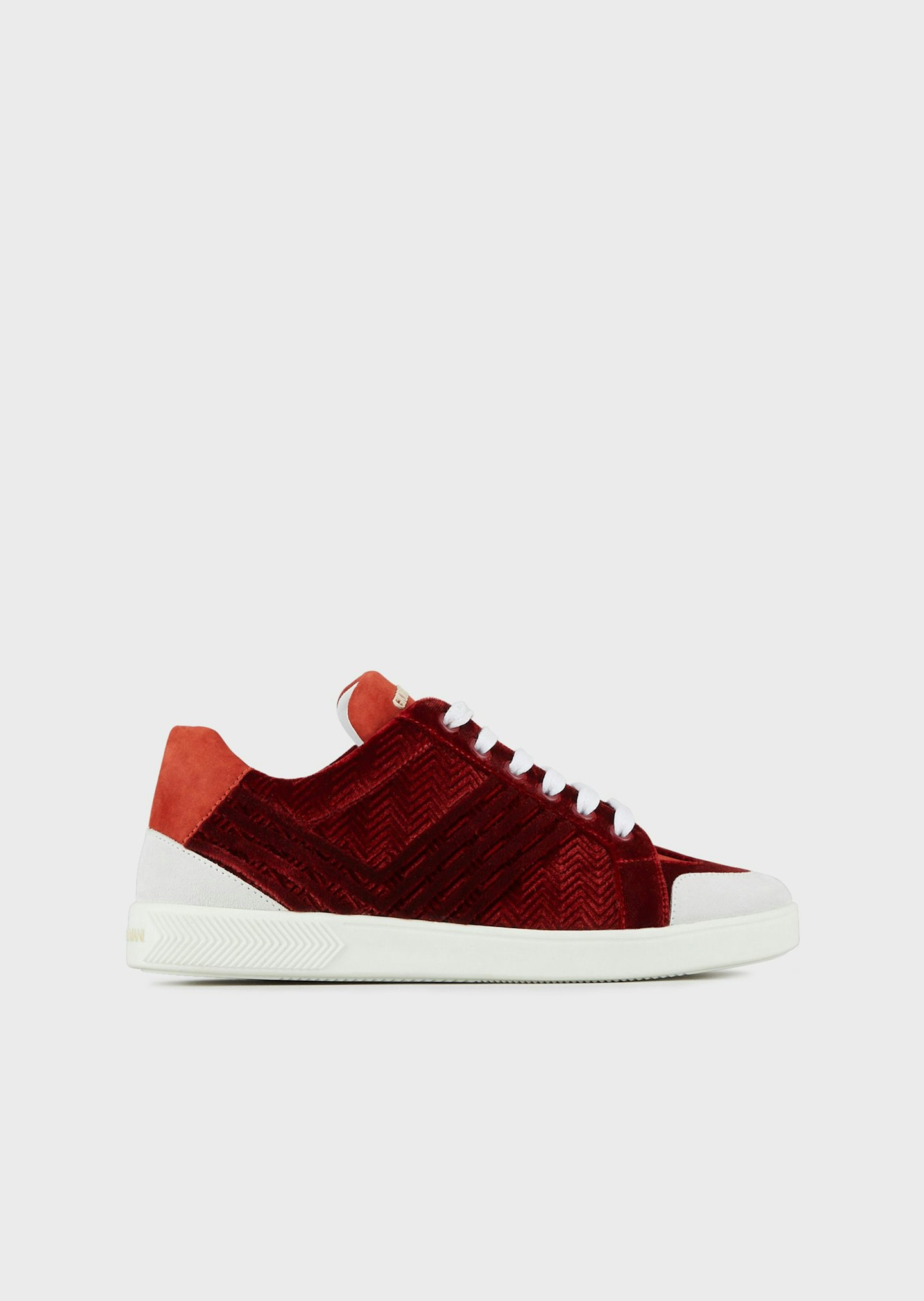 GIORGIO ARMANI, Leather And Velvet Sneaker, £590