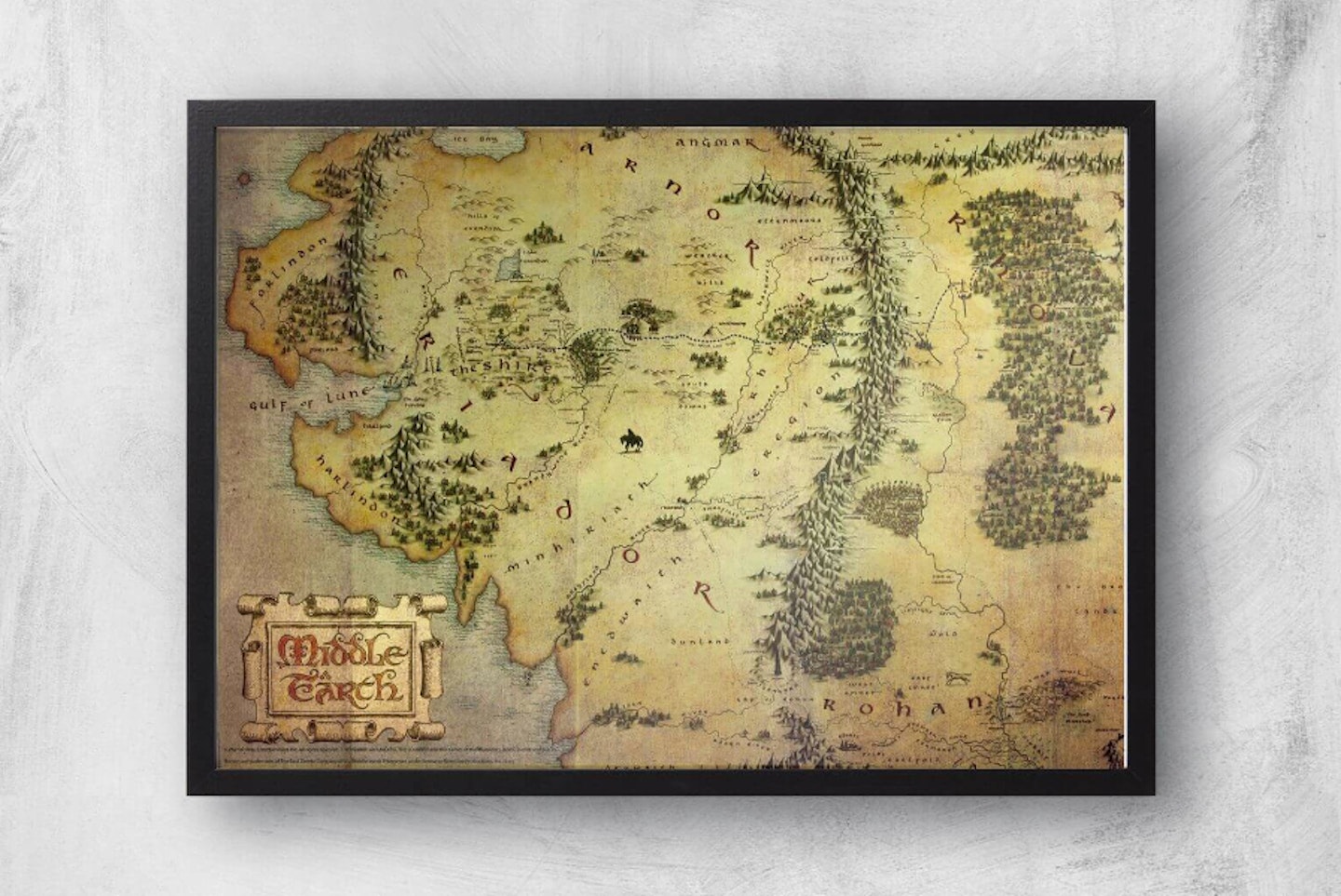 The Hobbit "Middle Earth Map" Canvas Print