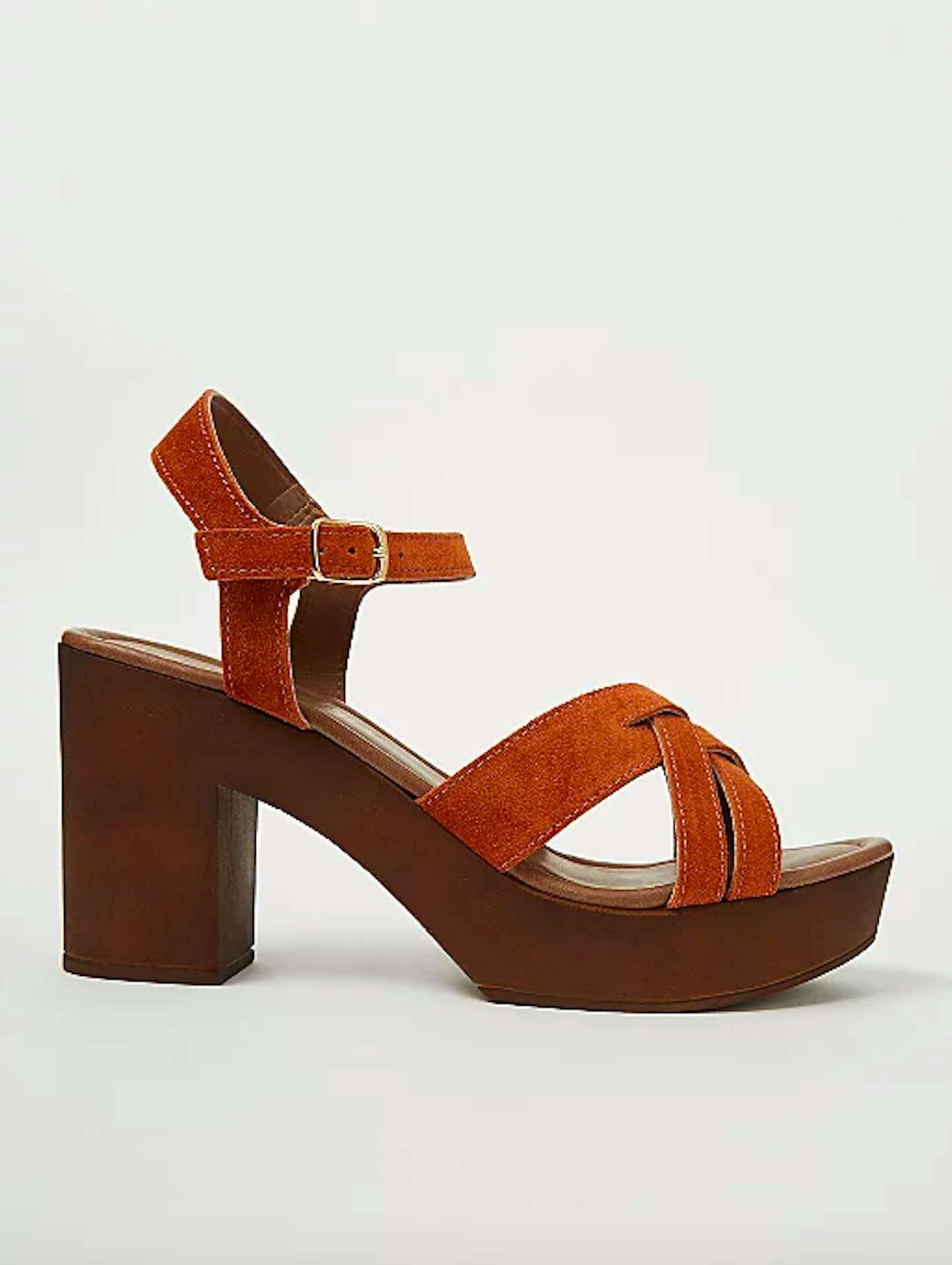 George at ASDA, Rust Suede Platform Sandals, £22.50