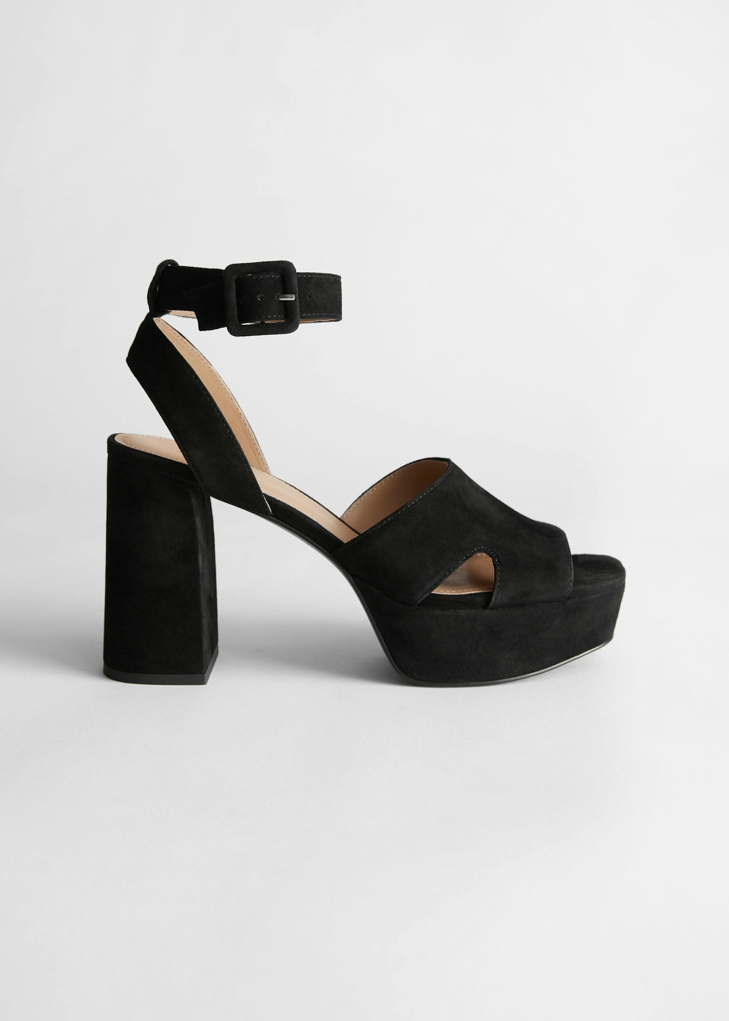 & Other Stories, Suede Heeled Platform Shoes, £85