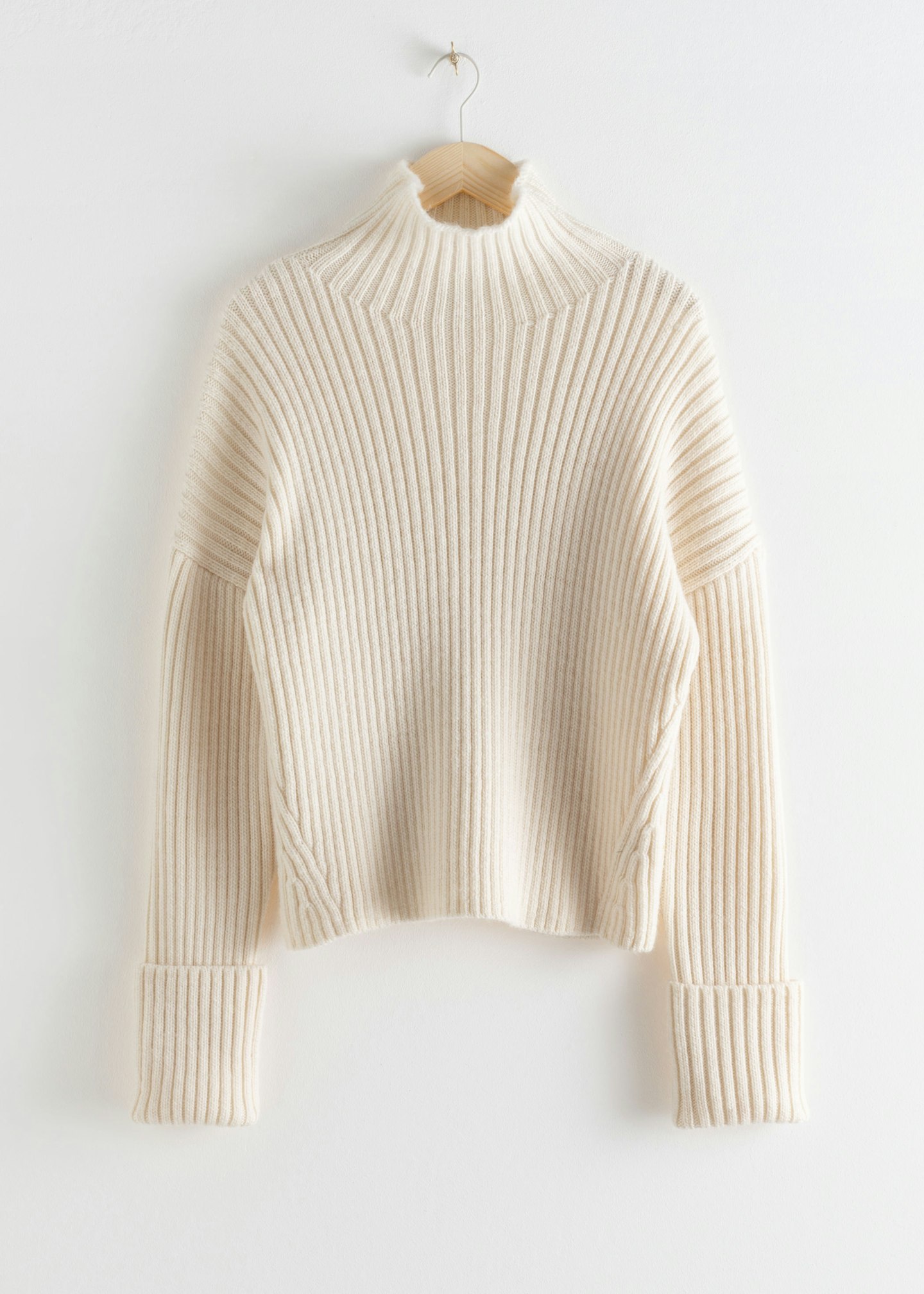 & Other Stories, Slouchy Wool Blend Ribbed Turtleneck, £95