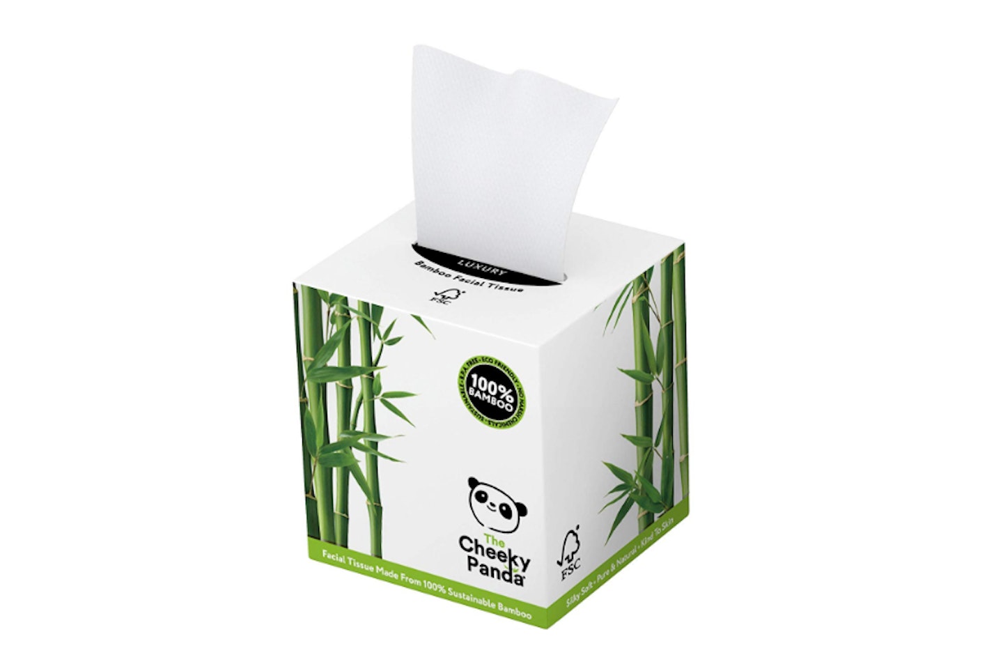 The Cheeky Panda 100 Percent Bamboo Facial Tissue Cube