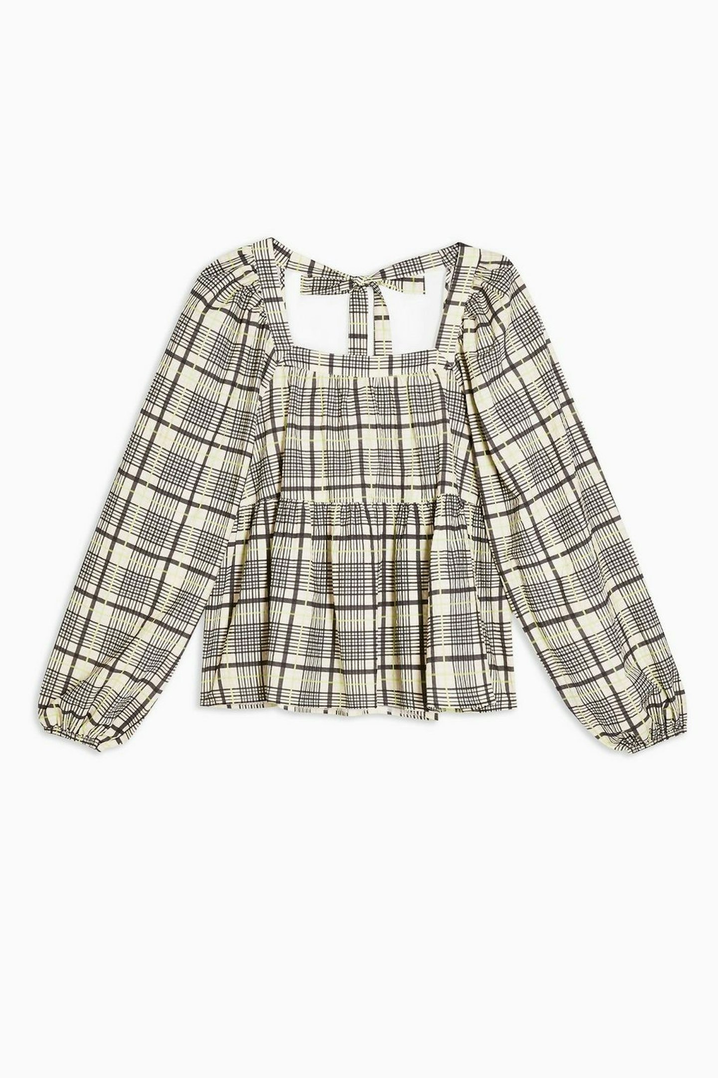 Topshop, Green Check Smock Top, £22