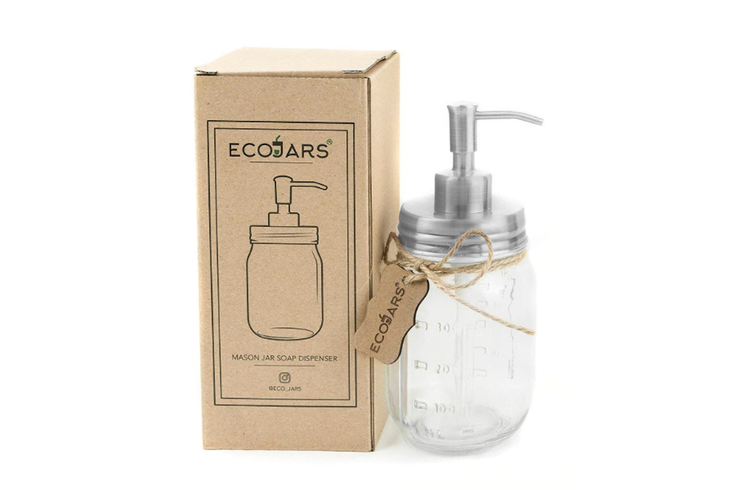 Eco Glass Mason Soap Dispenser