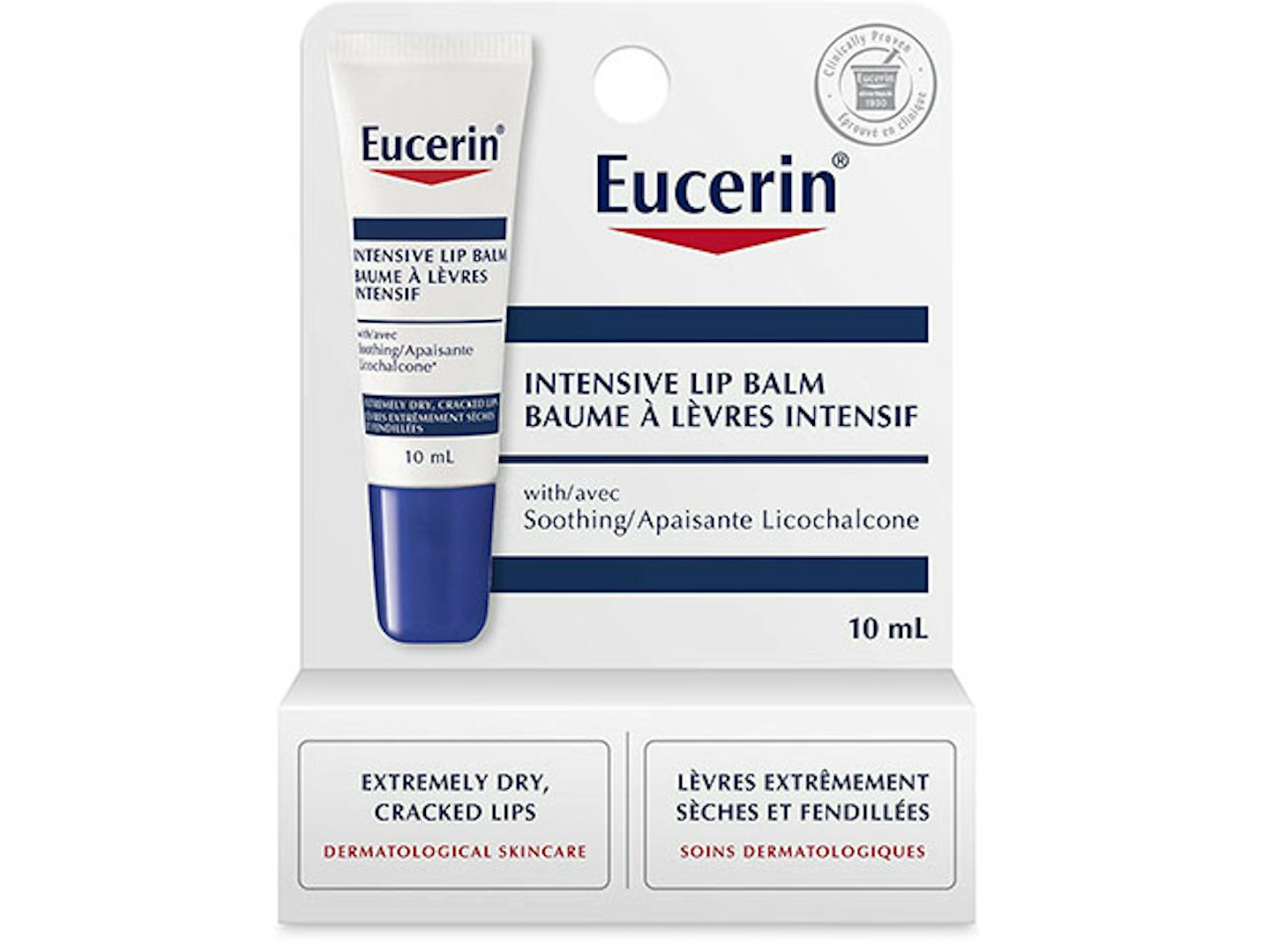 Eucerin's Dry Skin Intensive Lip Balm with soothing liquorice extract and Evening Primrose Oil.