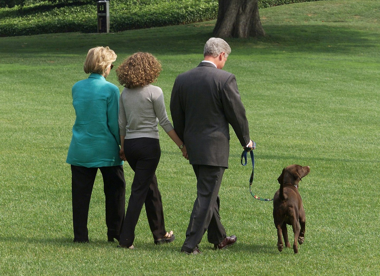 Bill, Chelsea and Hillary Clinton